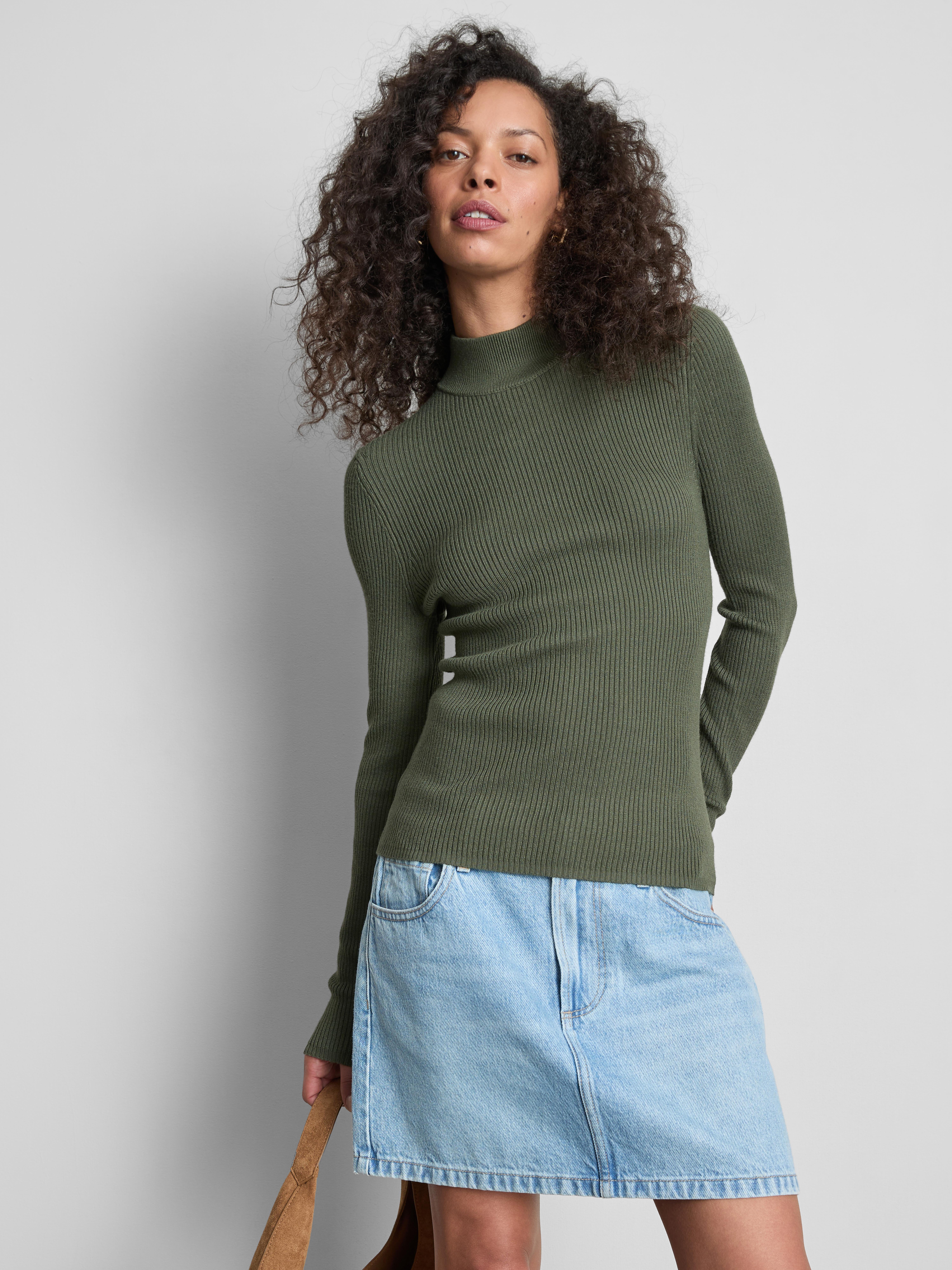 Ribbed Turtle Neck Jumper
