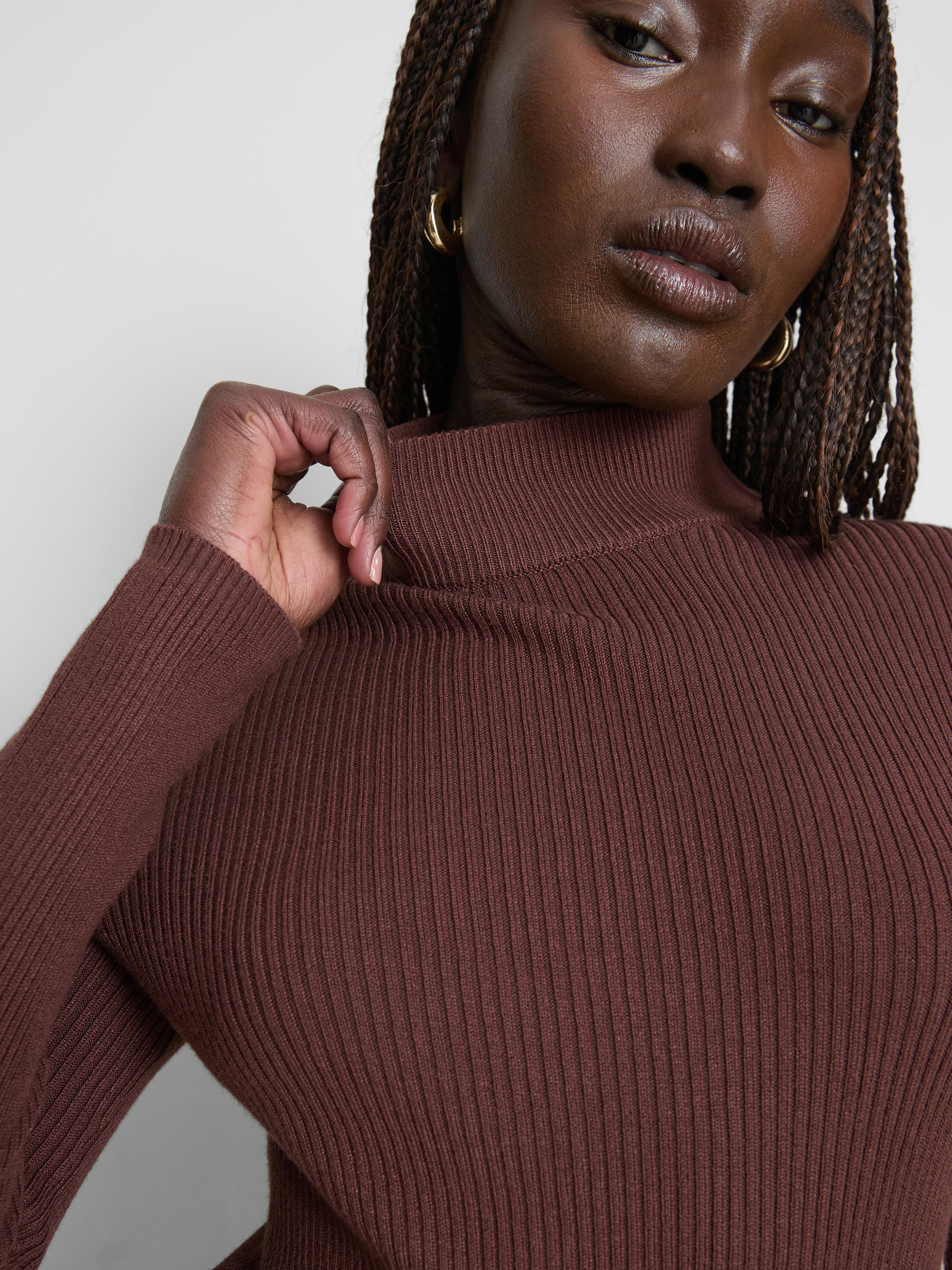 Ribbed Turtle Neck Jumper