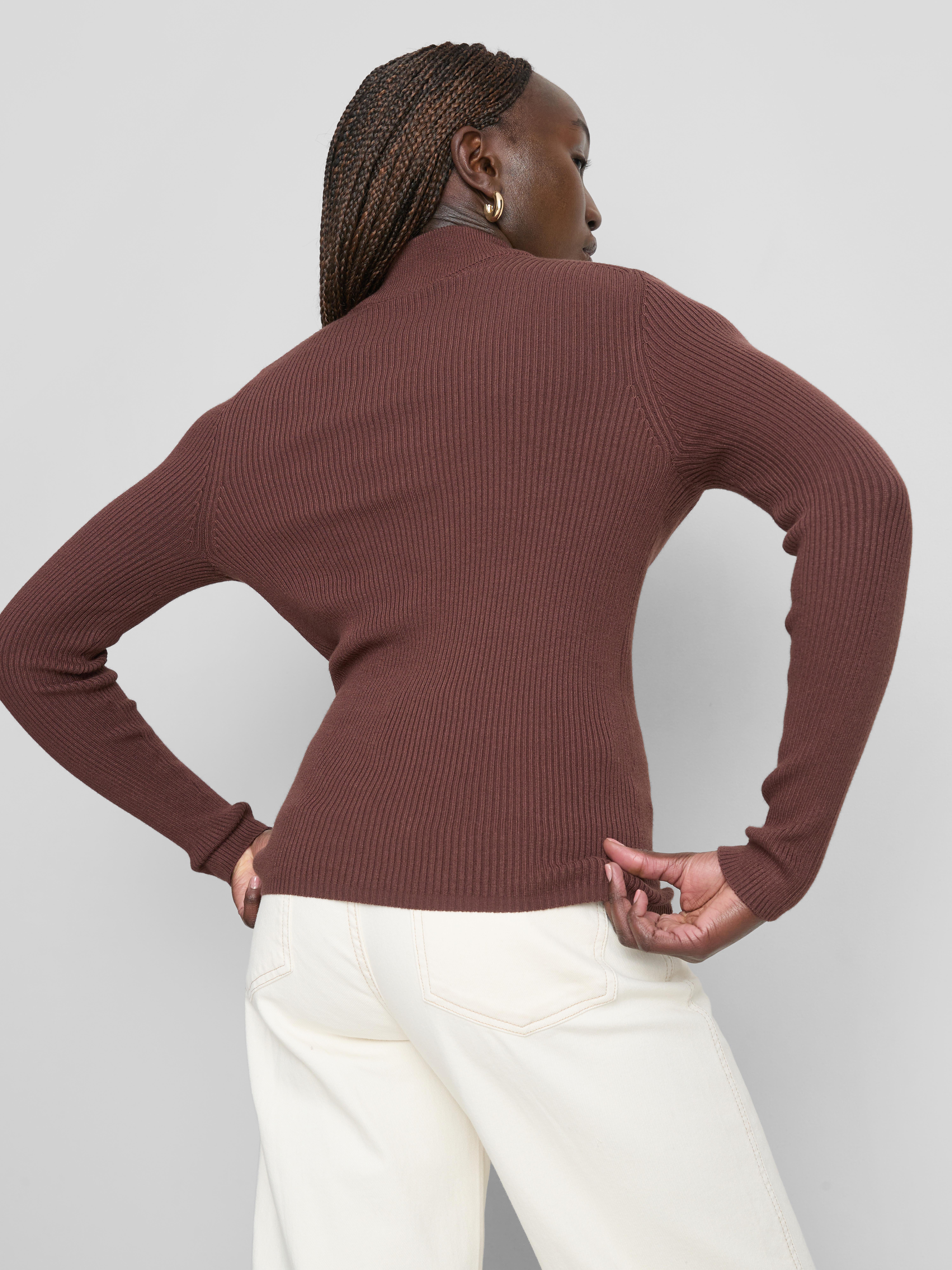 Ribbed Turtle Neck Jumper