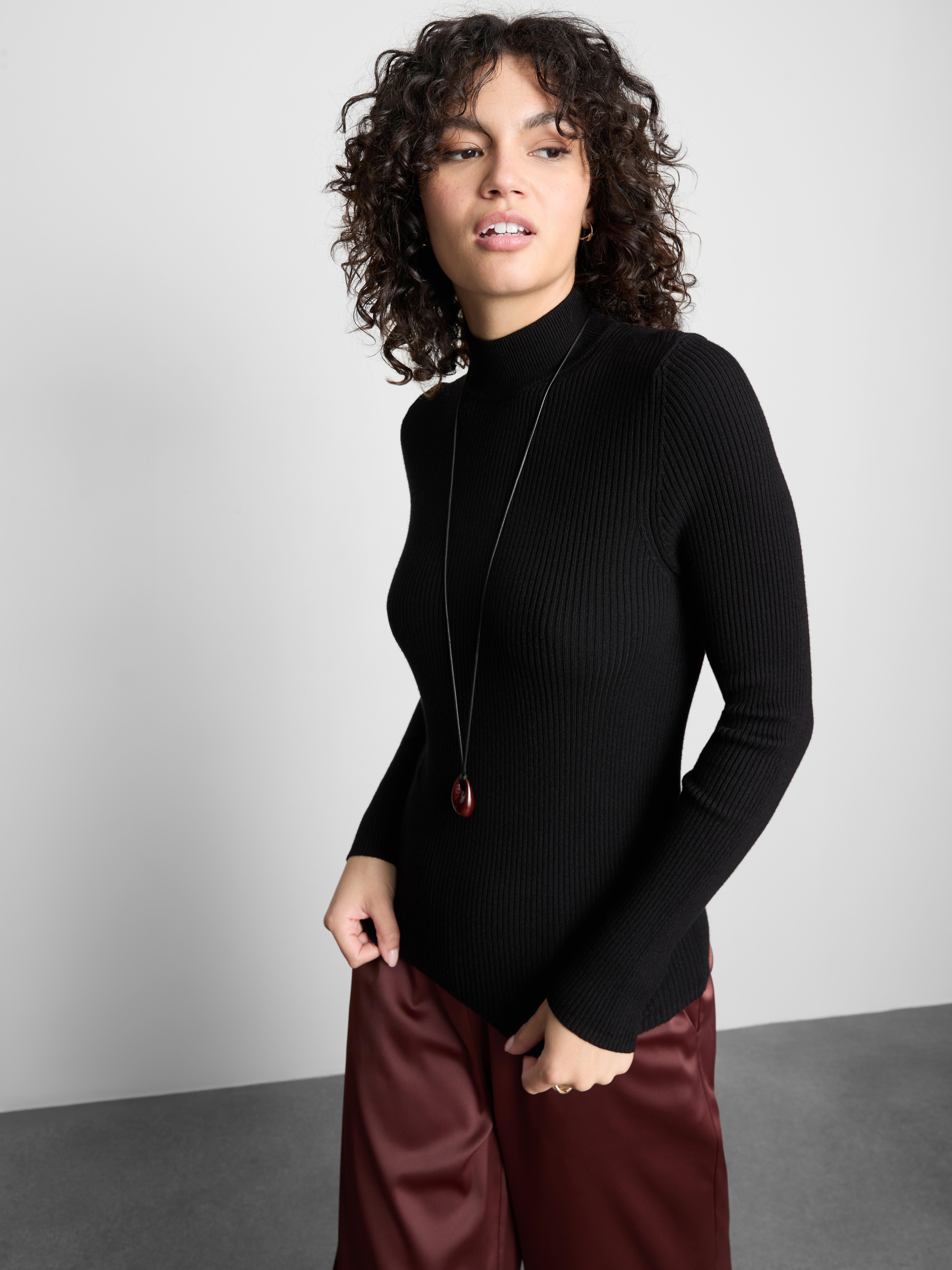 Ribbed Turtleneck Sweater