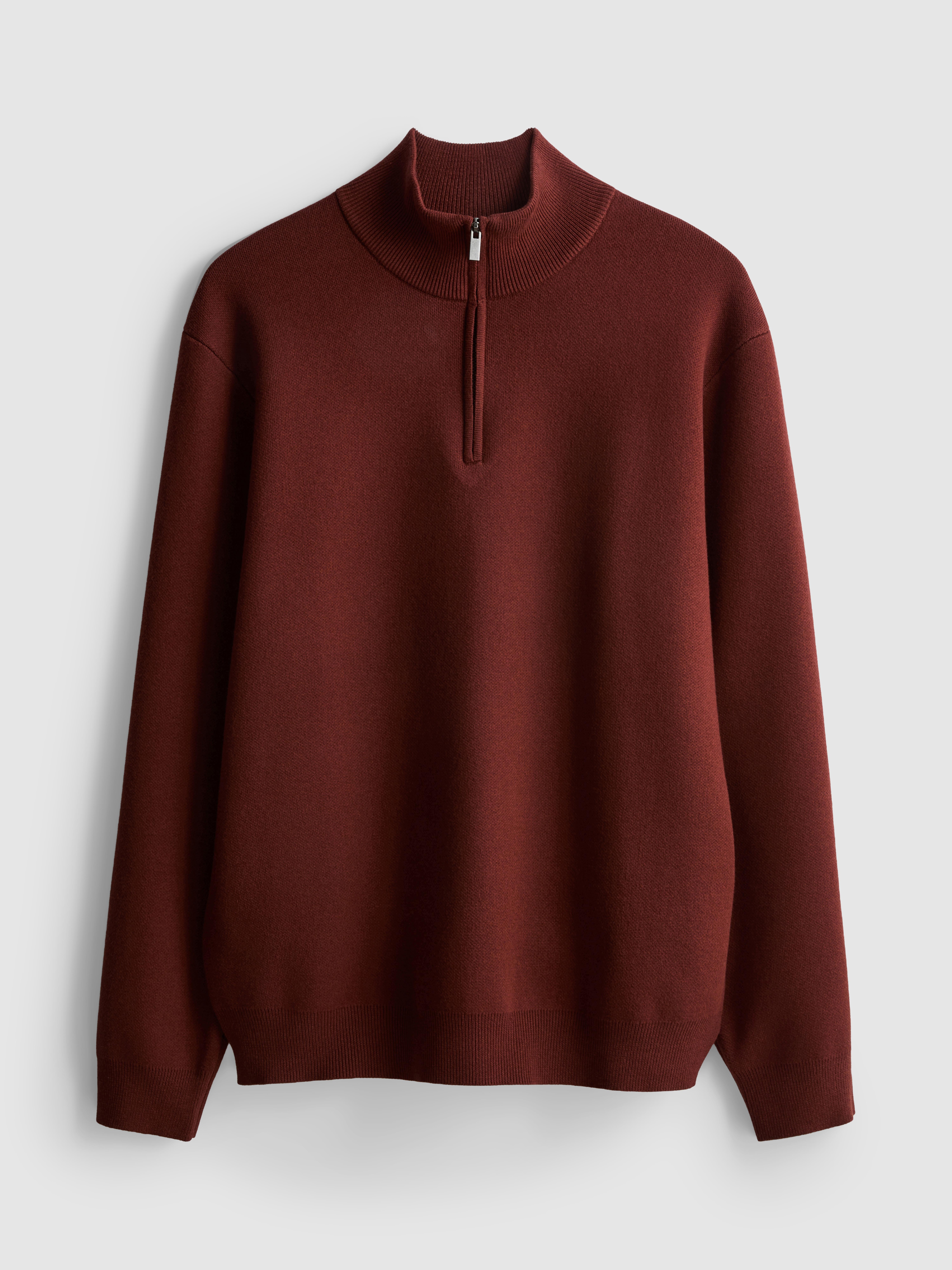Zip Neck Knitted Jumper