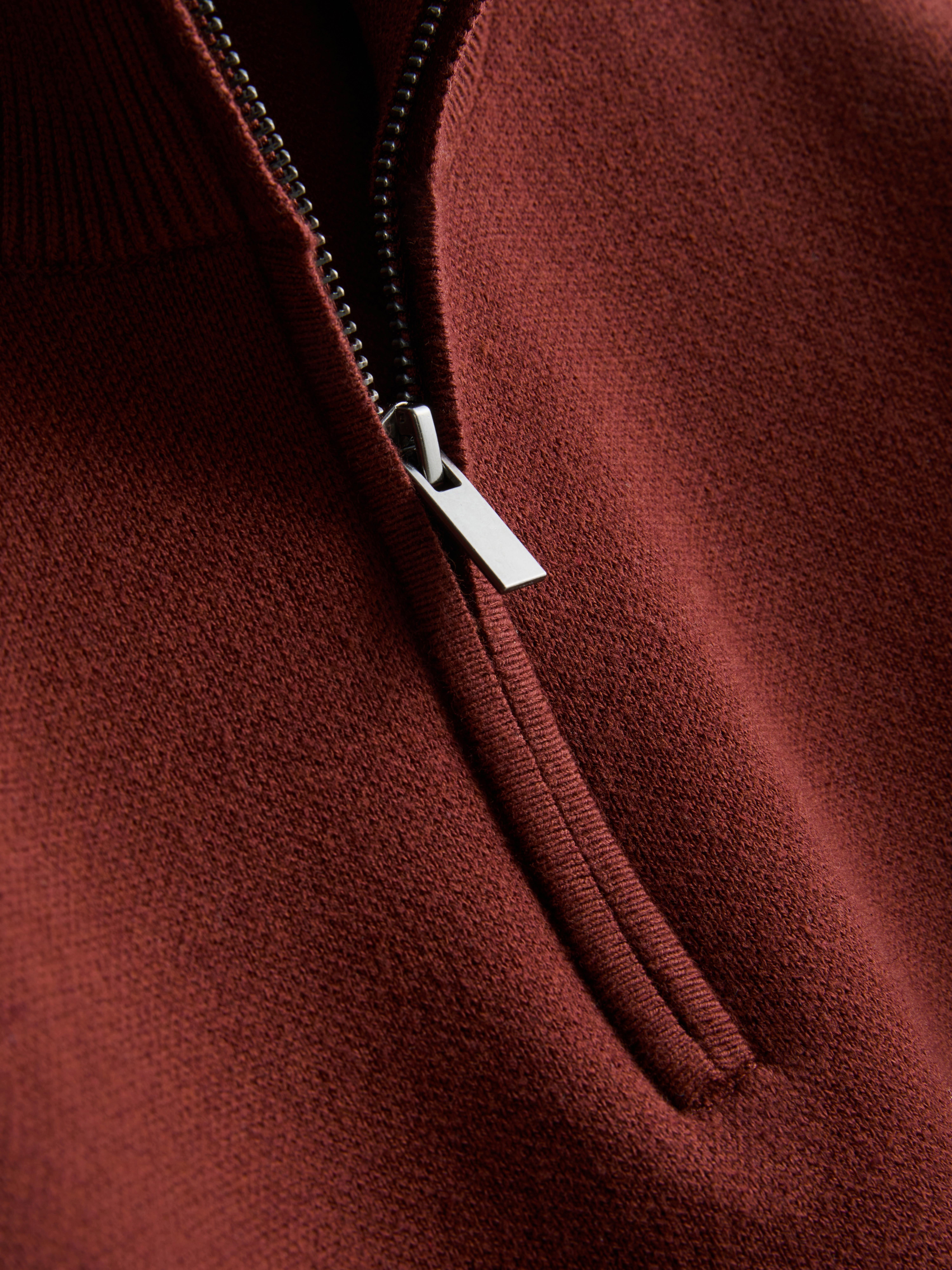 Zip Neck Knitted Jumper