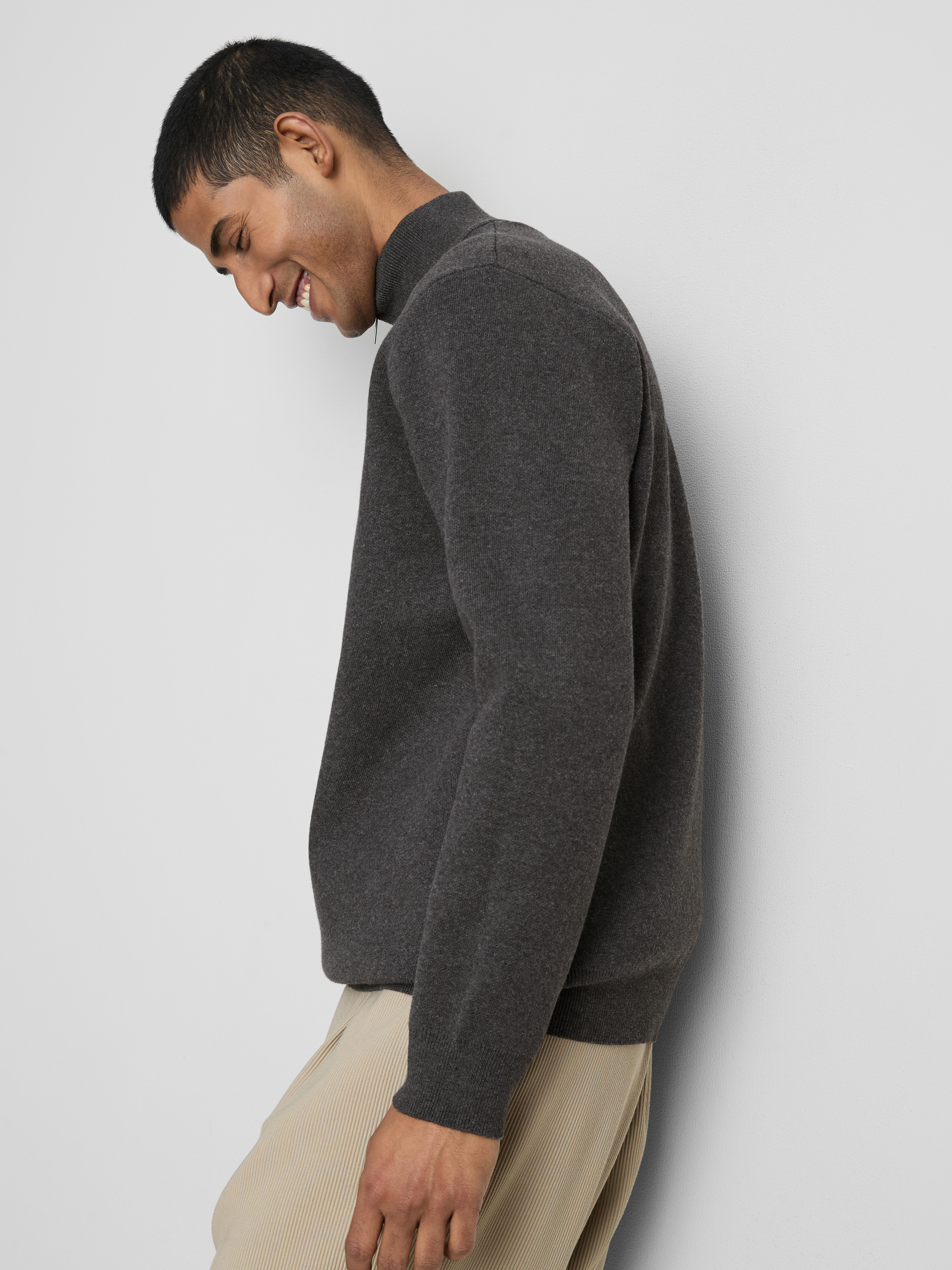 Zip Neck Knitted Sweater