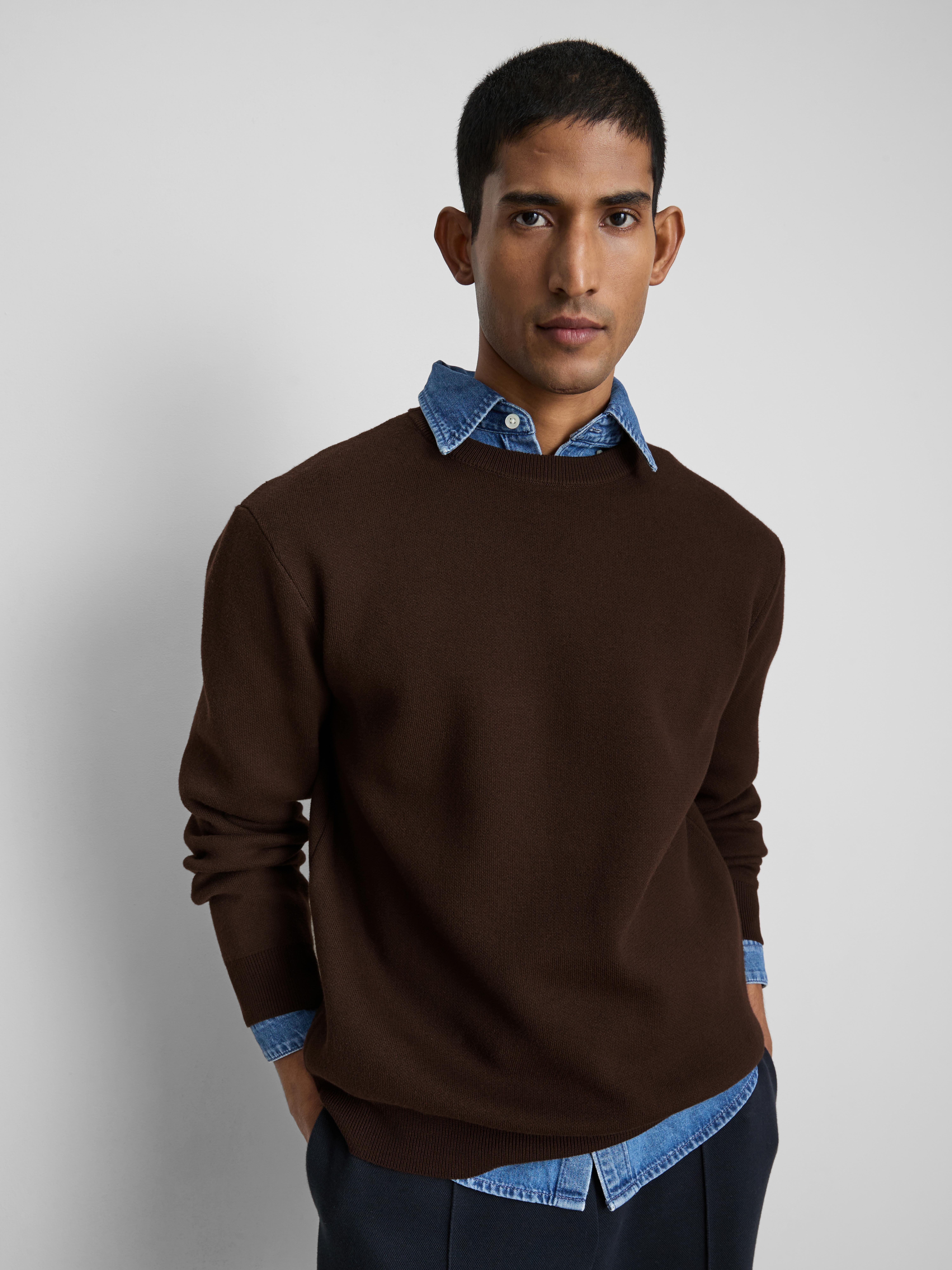 Men's Brown Crew Neck Sweater | Primark