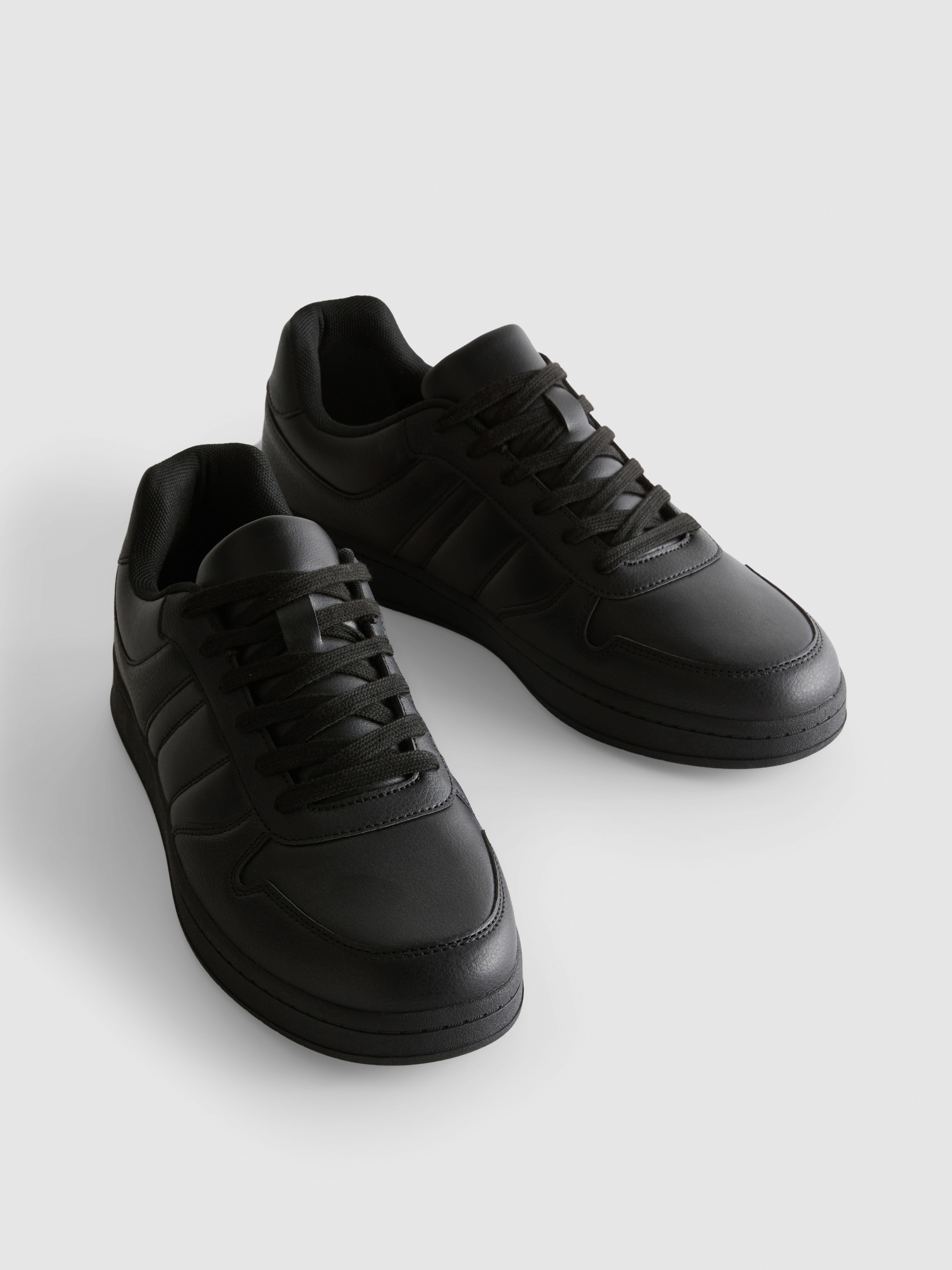 Panelled Lace-Up Sneakers