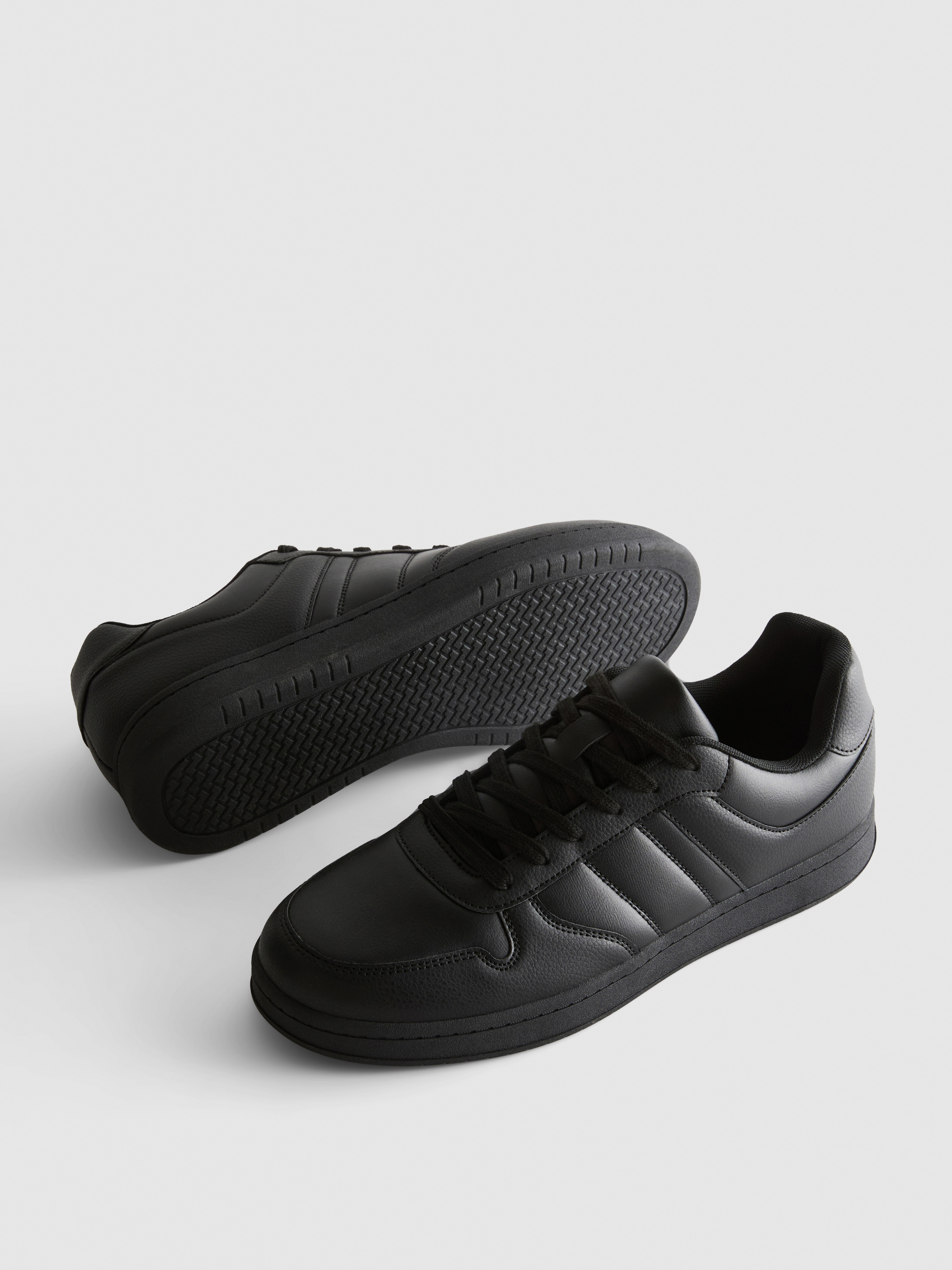 Panelled Lace-Up Sneakers