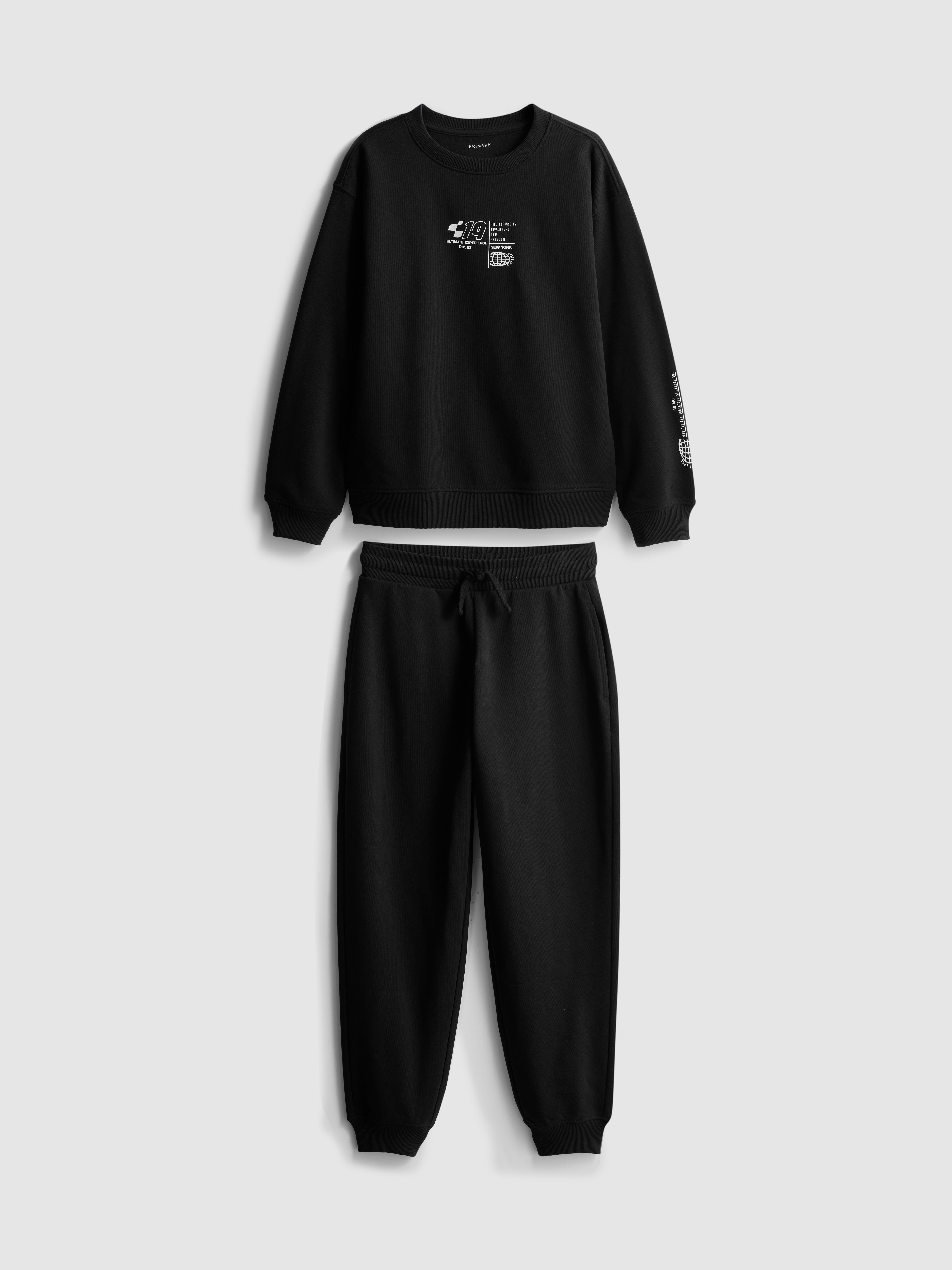7 - 15 ani | Set cu bluză sport și pantaloni casual cu manșete