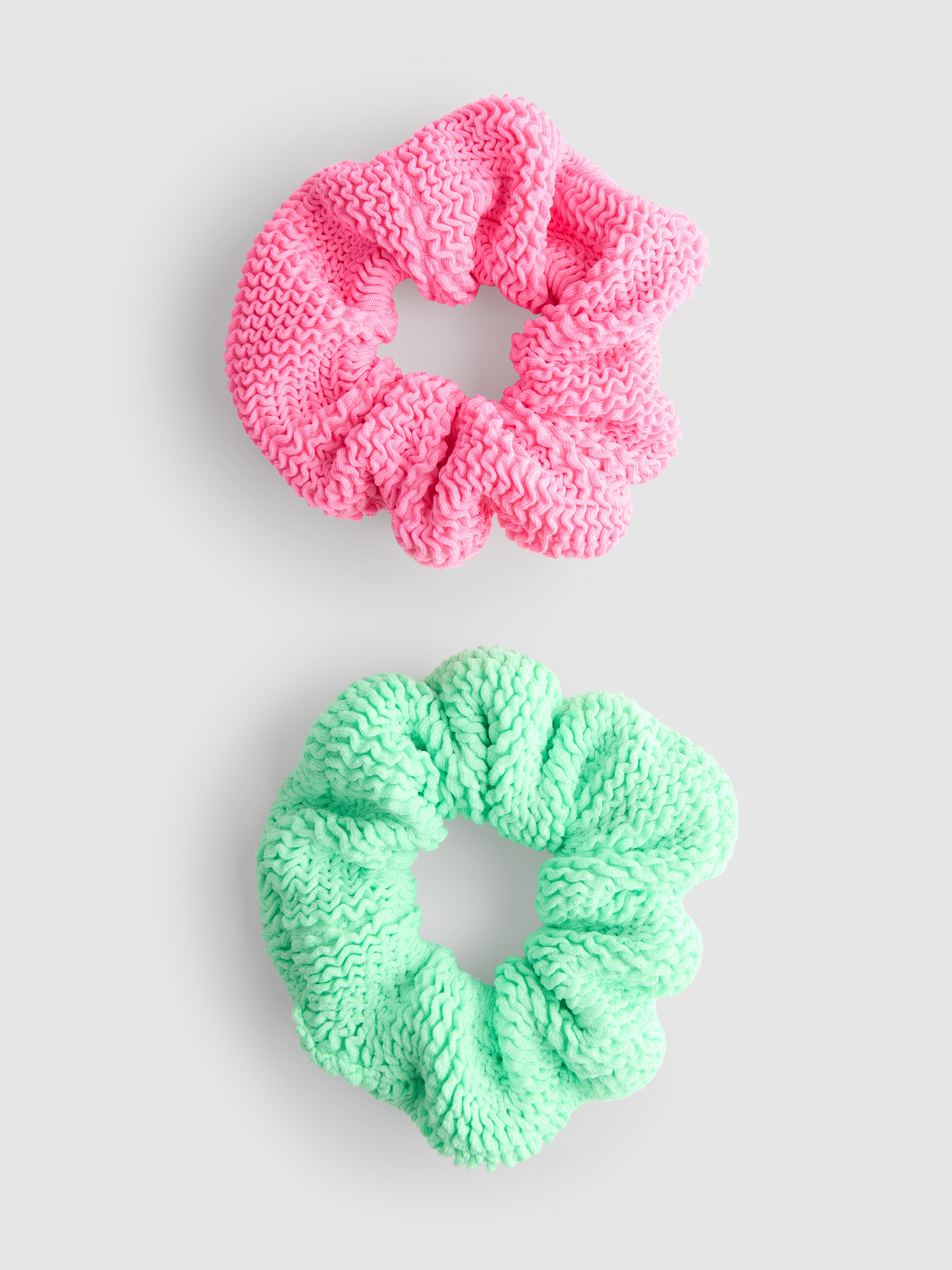 2pk Textured Scrunchies
