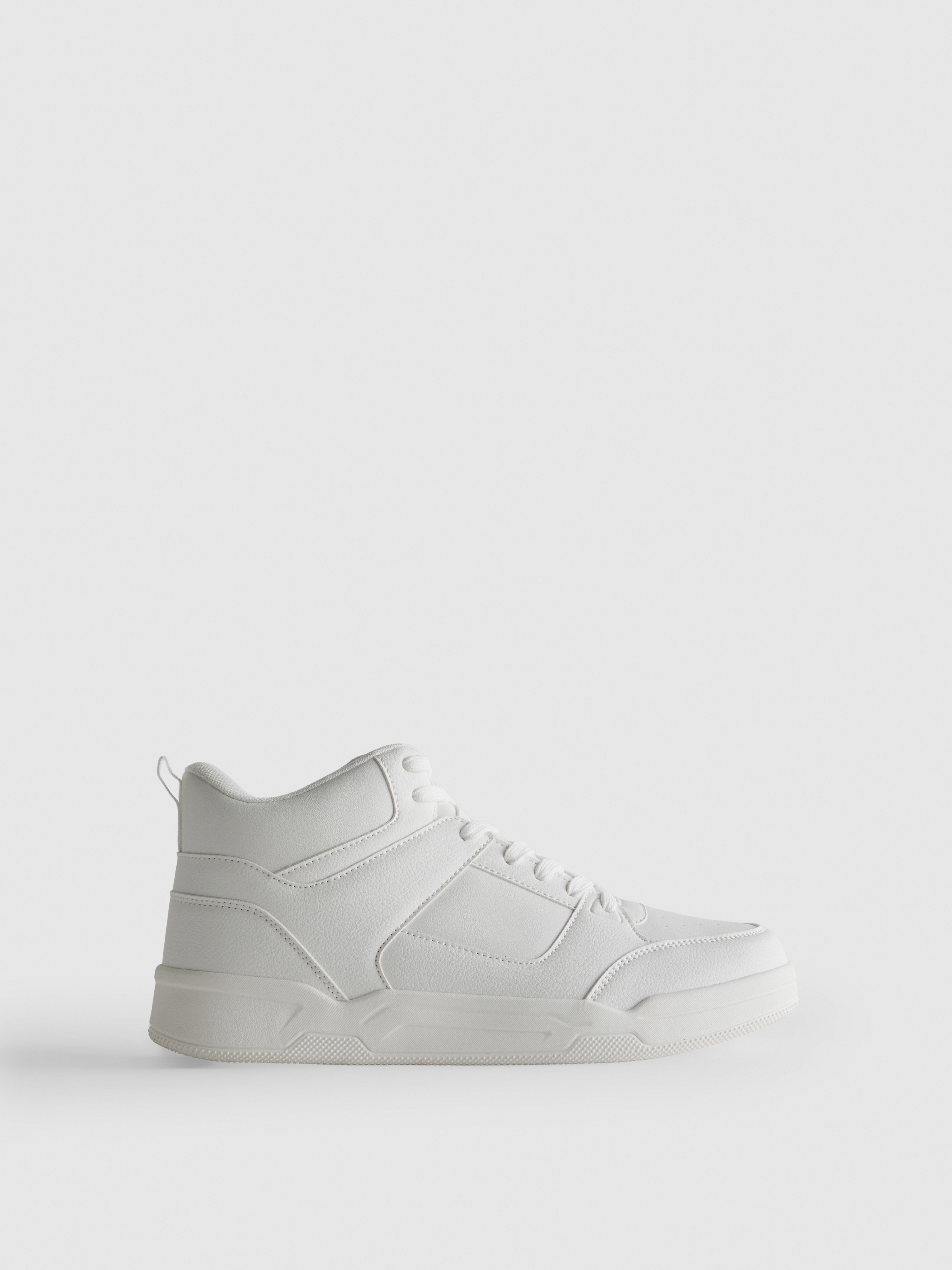 High-Top-Sneaker mit Schnürsenkeln Weiß