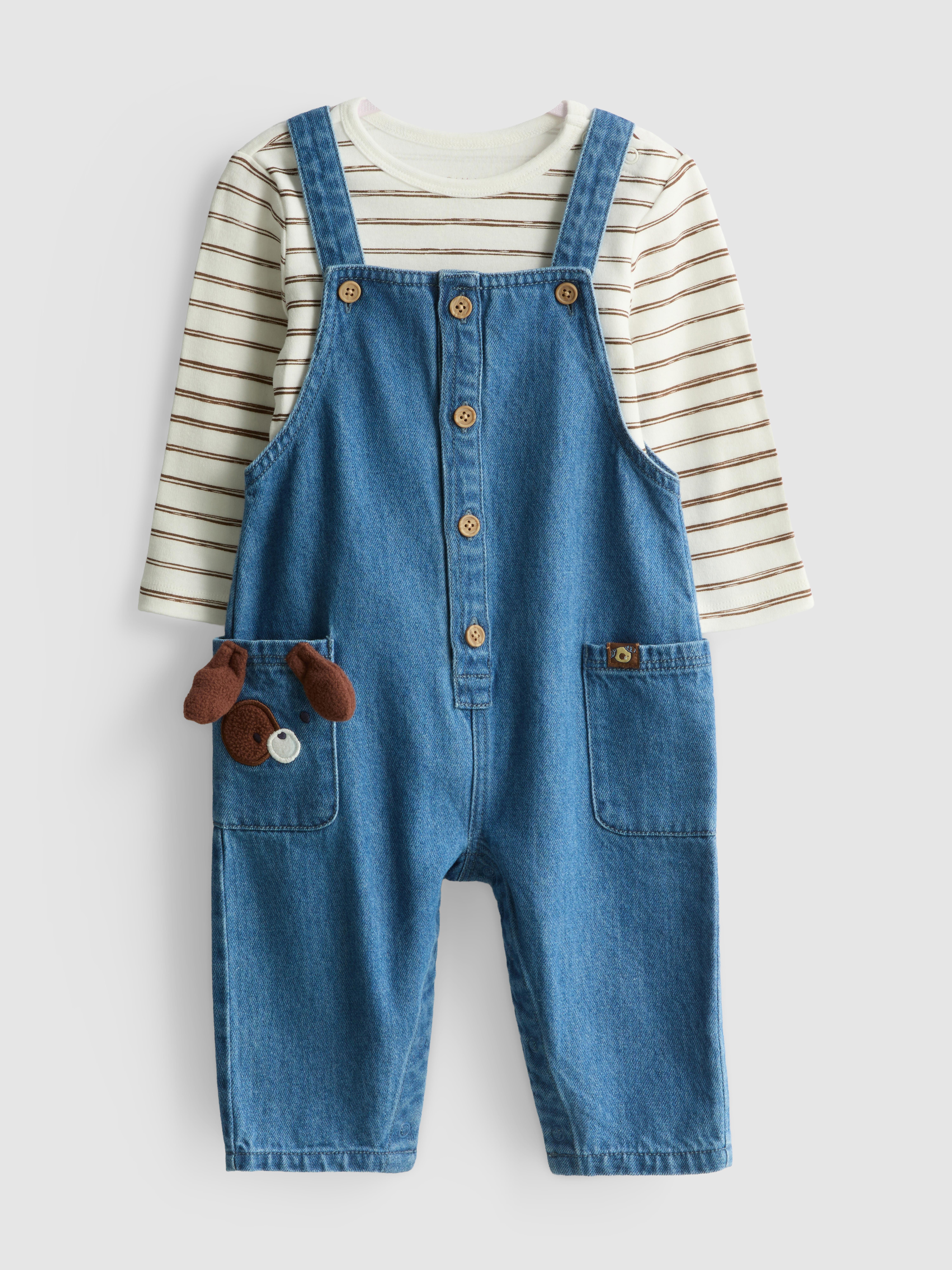0-18mths | Onesie and Overalls Newborn Set