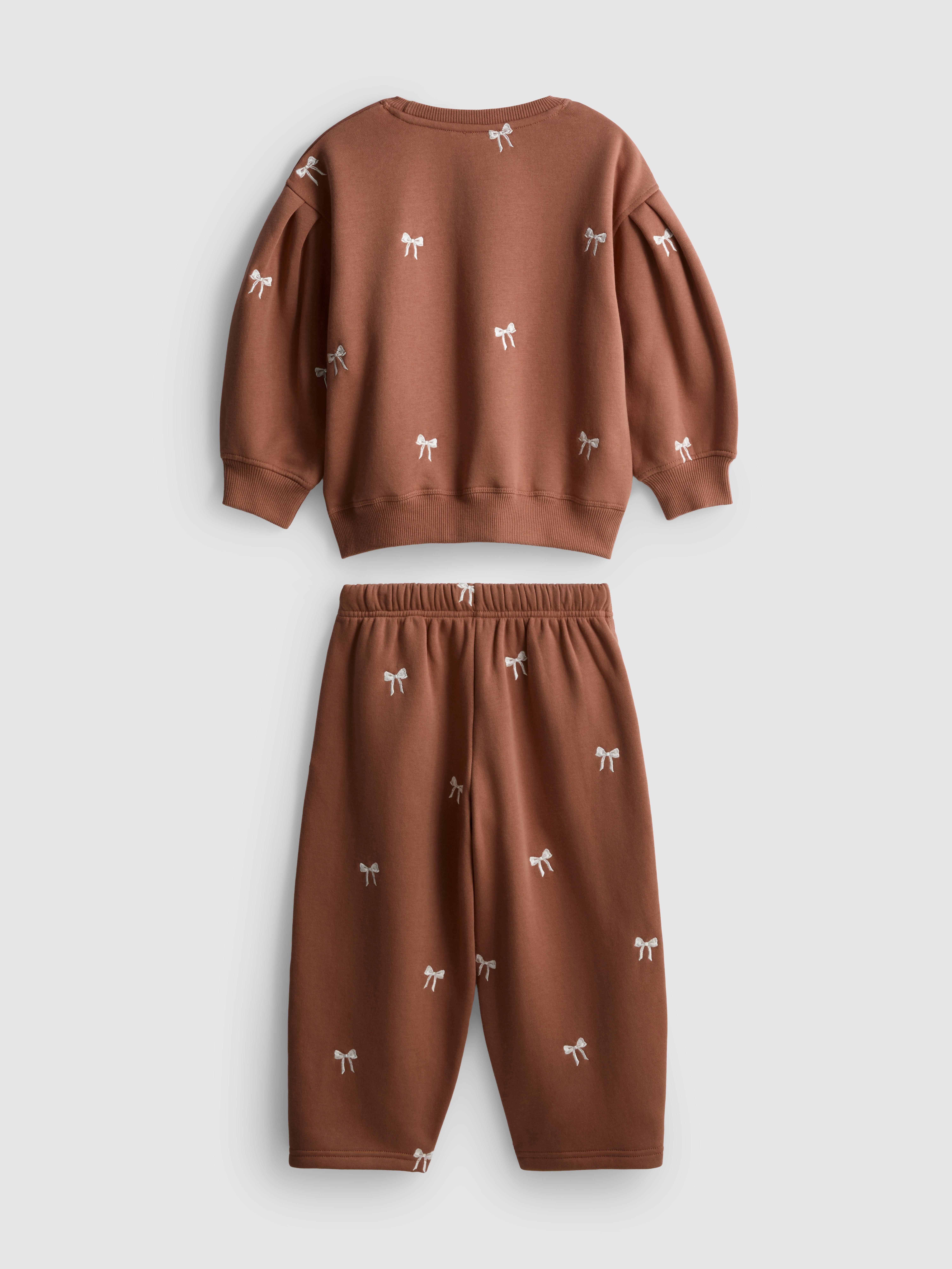 1-9 anni | Set felpa e pantaloni da tuta ricamati