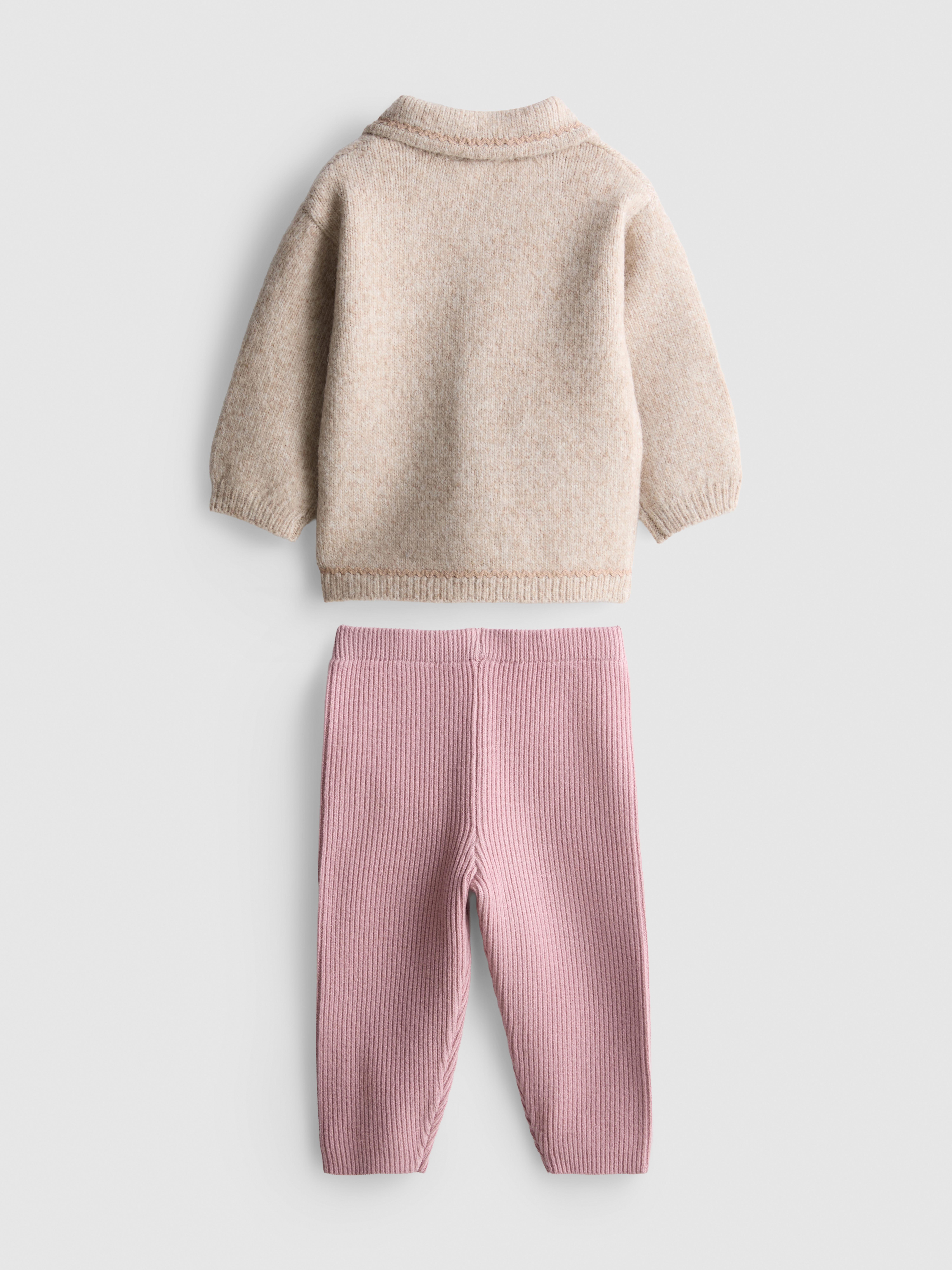 0-18mths | Bear Knit Cardigan and Leggings Set