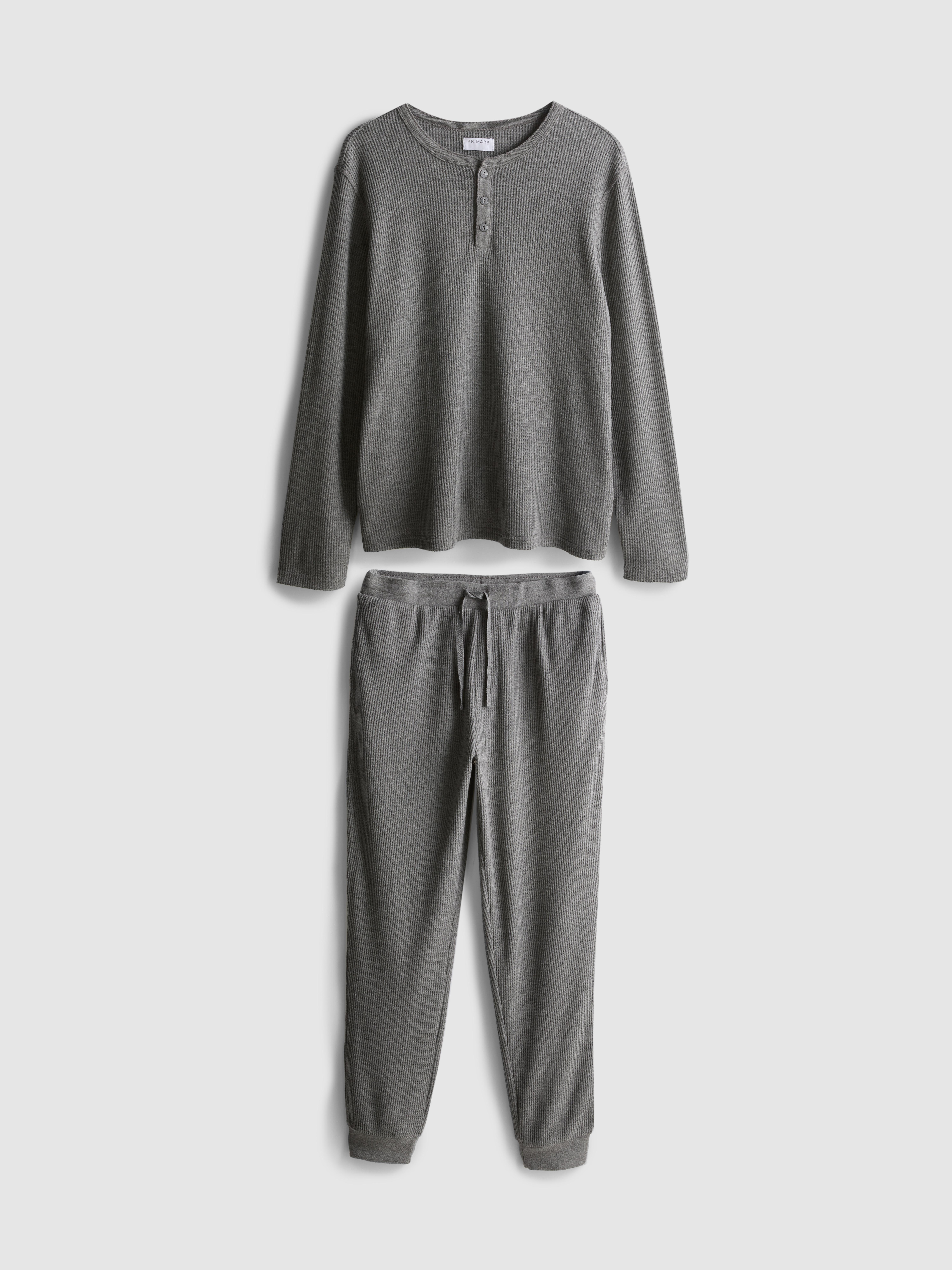 Waffle Henley Pajama Set
