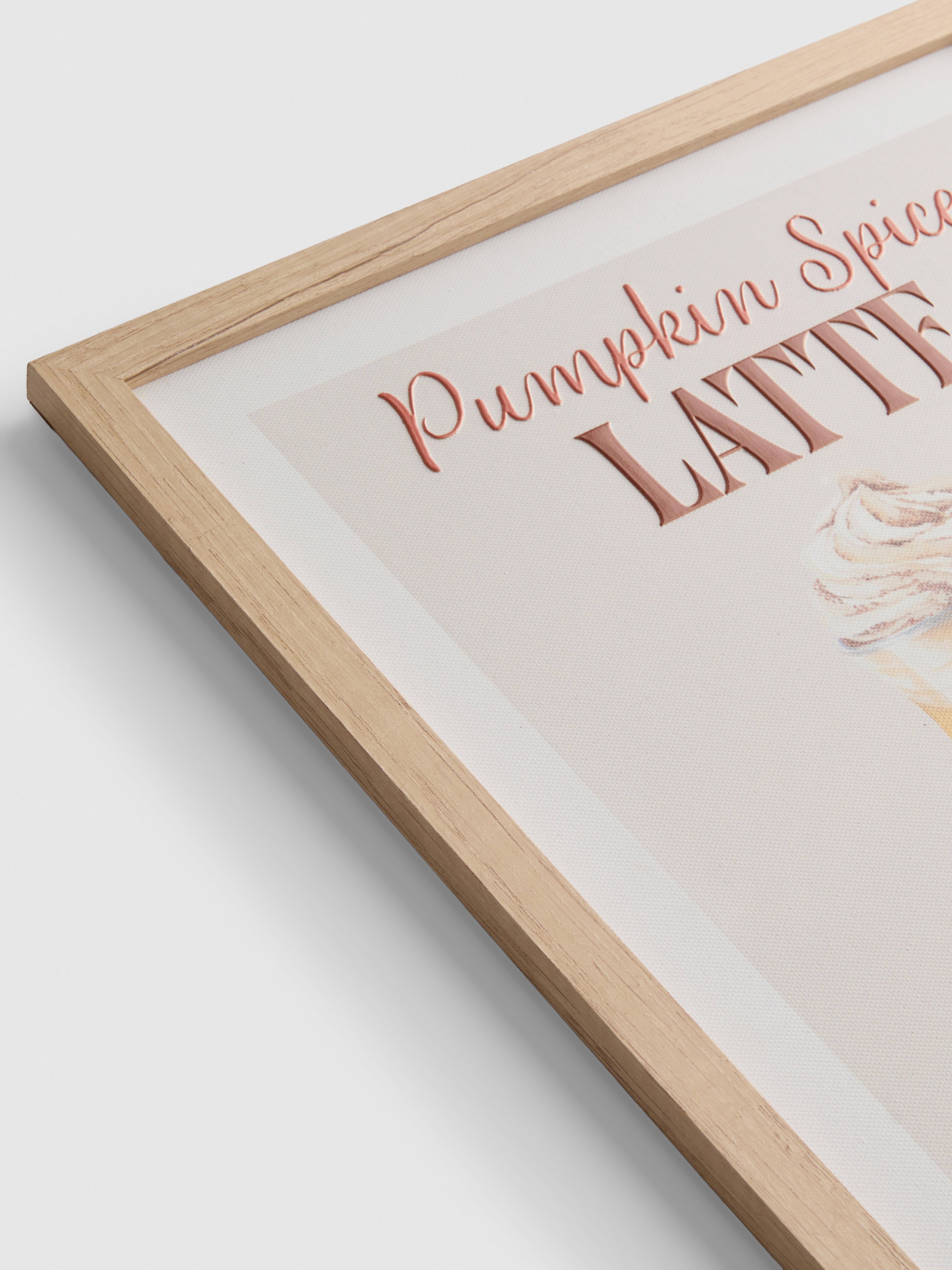 Decoración de pared enmarcada «Pumpkin Spice Latte»