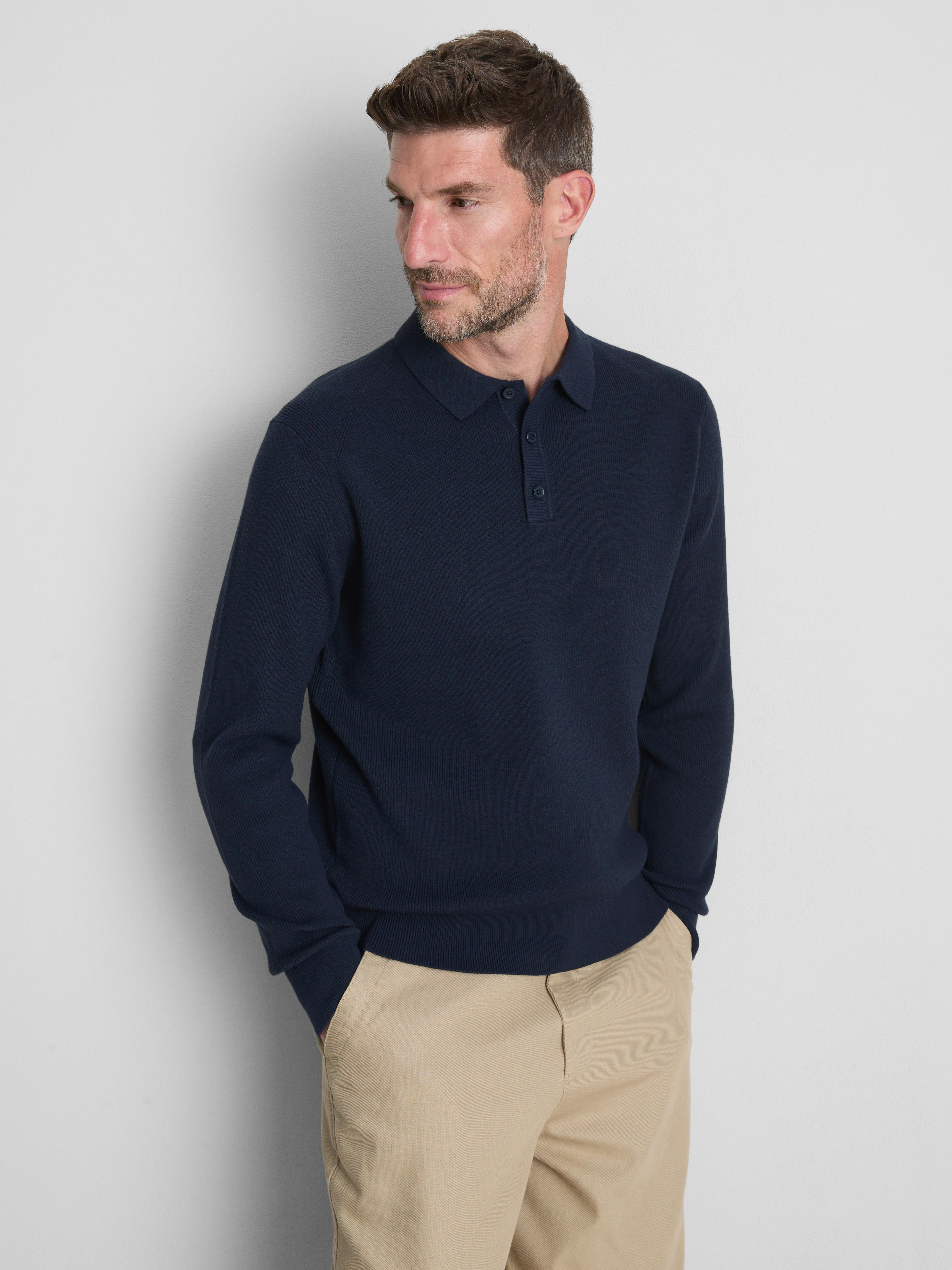 Polo lavorata a maglia