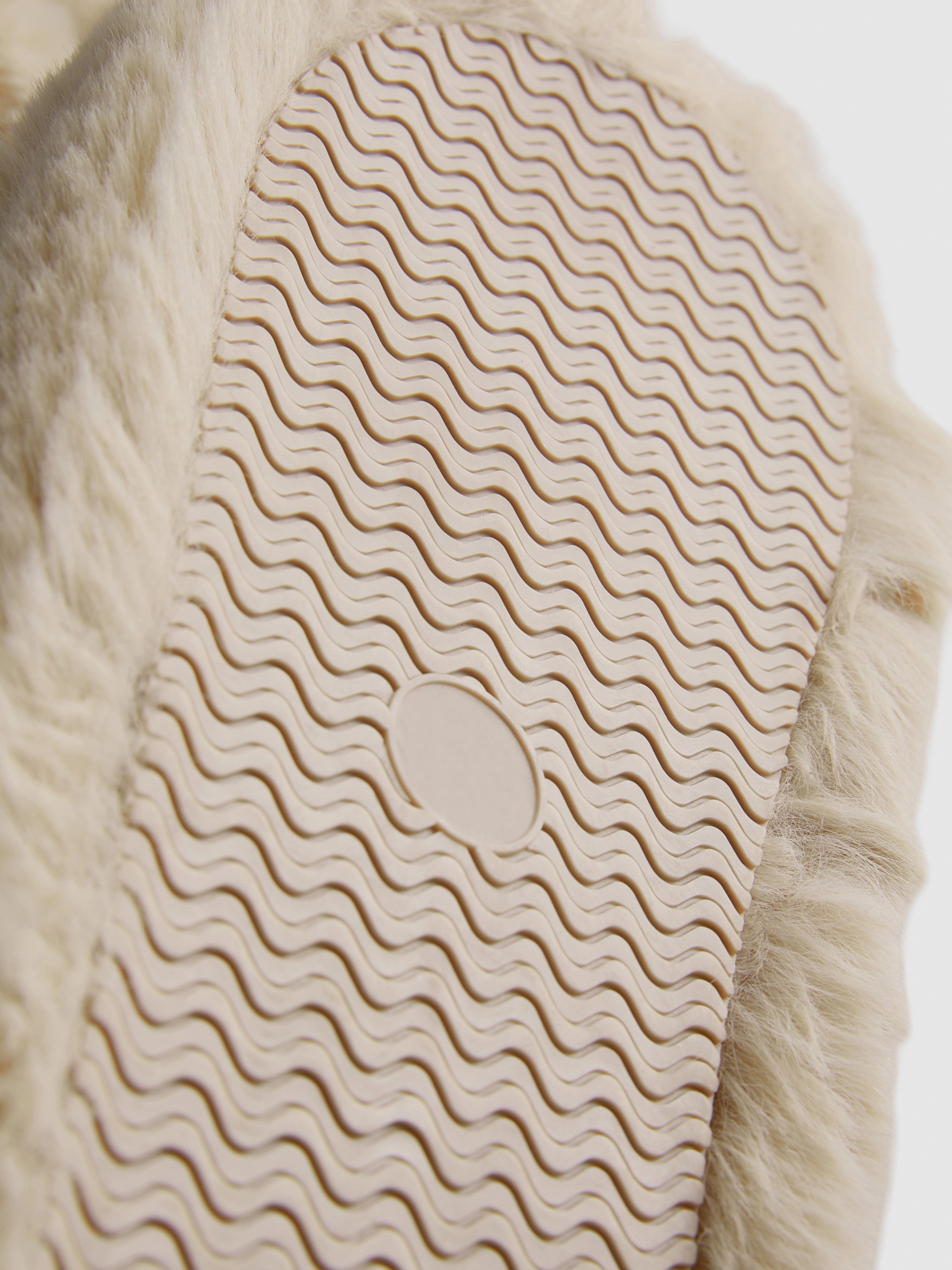 Double Strap Fluffy Slippers