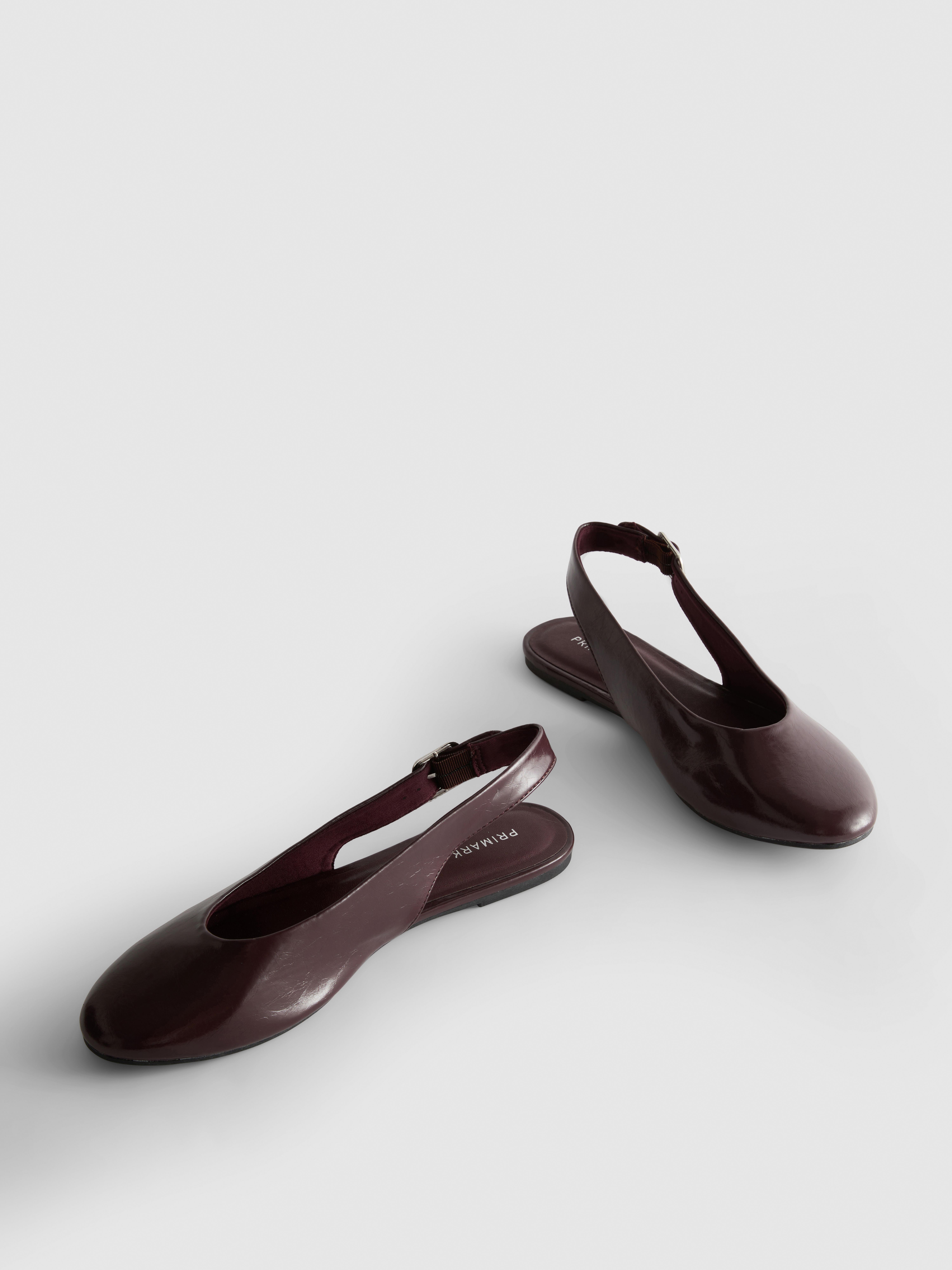 Paula Echevarría Faux Leather Slingback Ballerina Flats