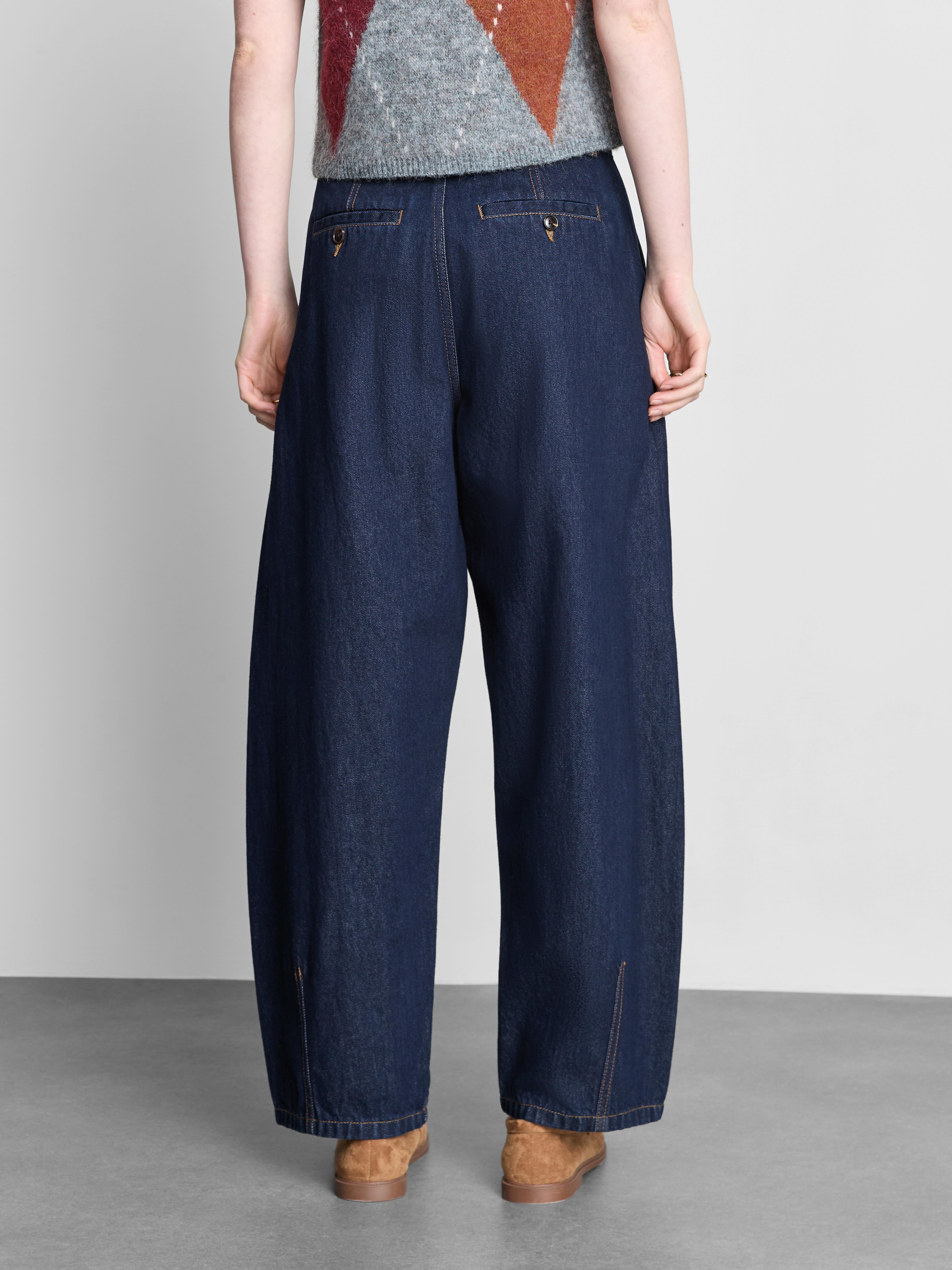 The Edit Cotton Denim Barrel-Leg Jeans
