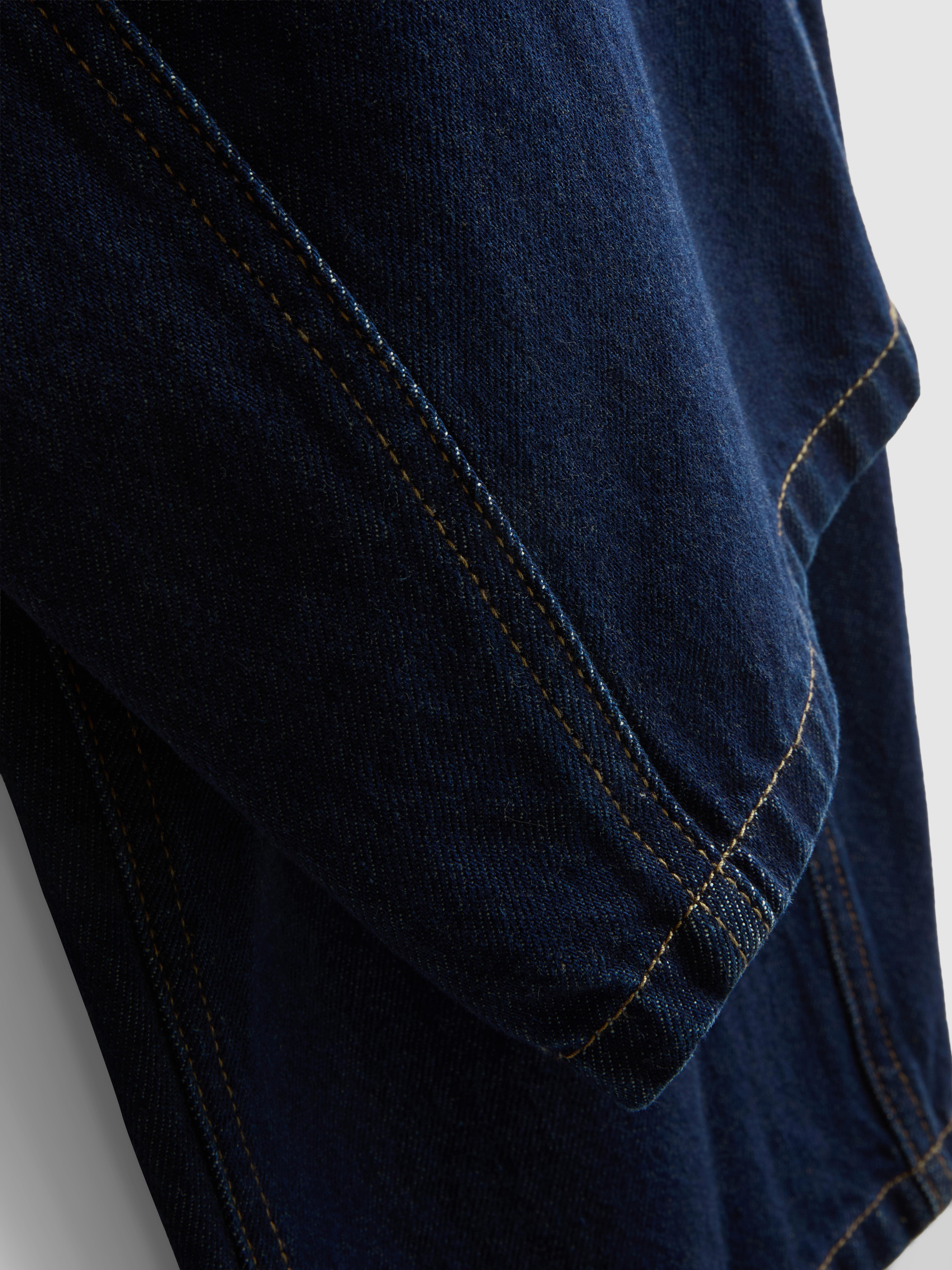The Edit Cotton Denim Barrel-Leg Jeans