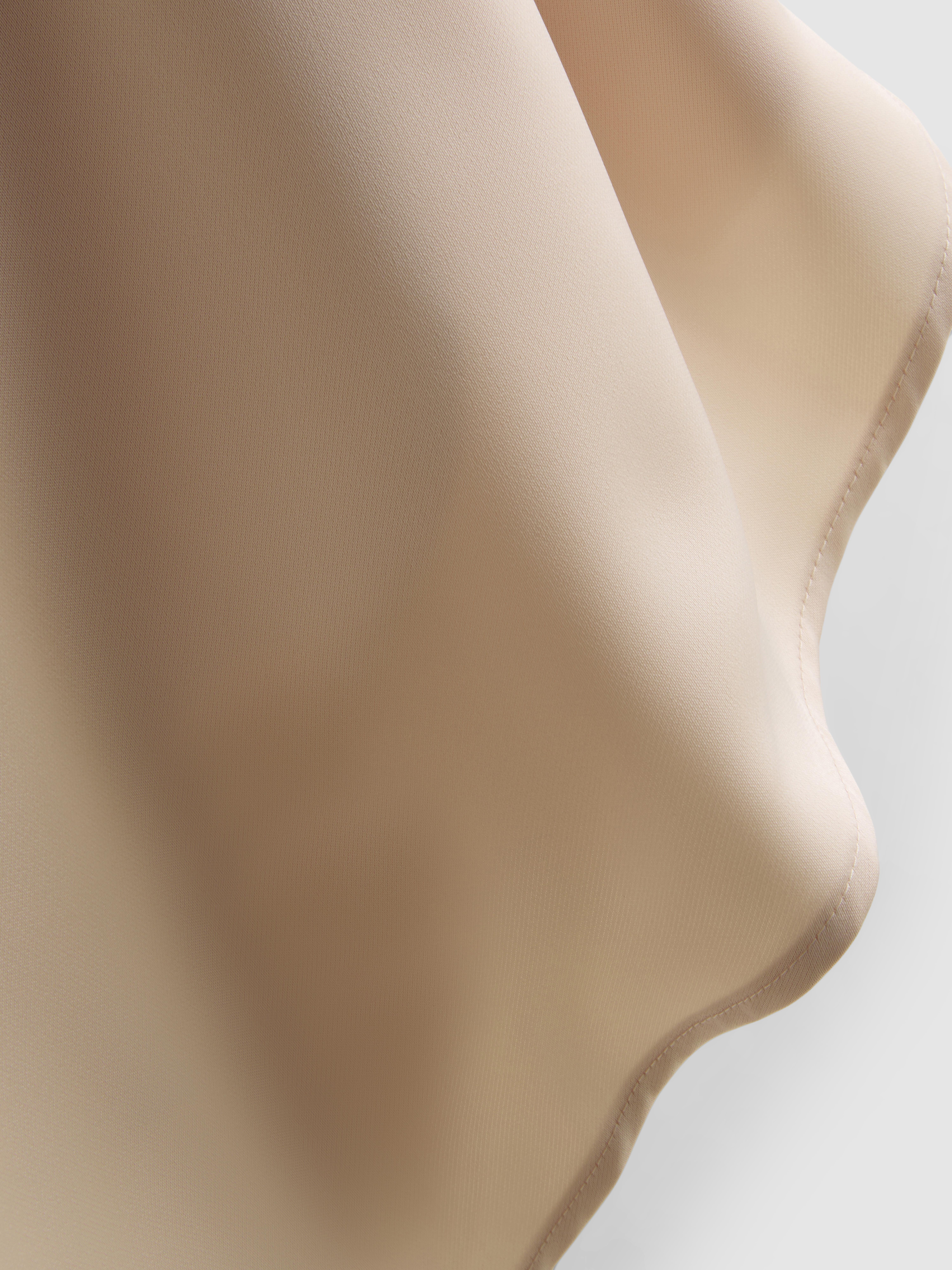 The Edit Satin Asymmetric Long Line Top
