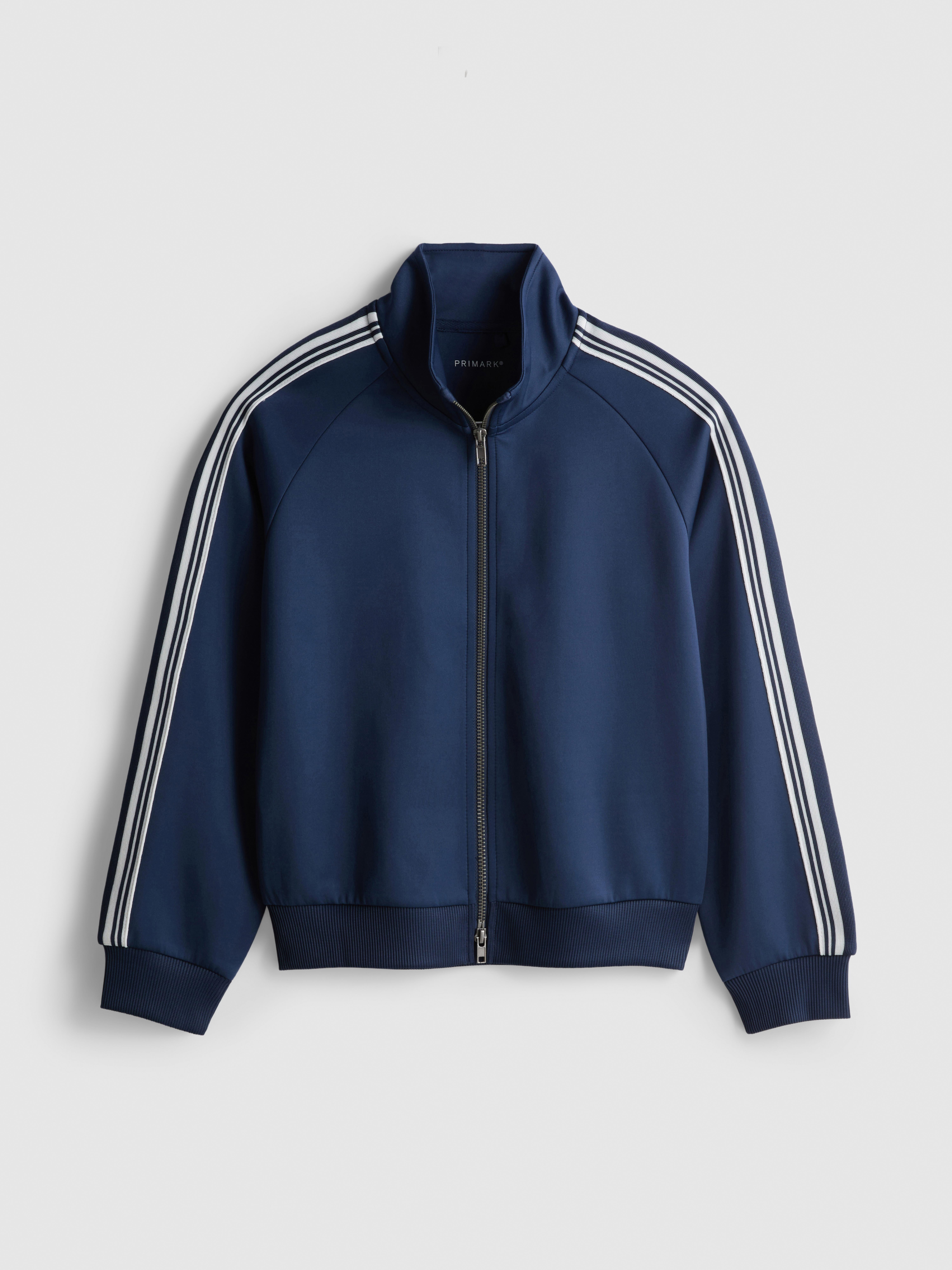 7-15yrs | Side Stripe Zip-Up Sweatshirt
