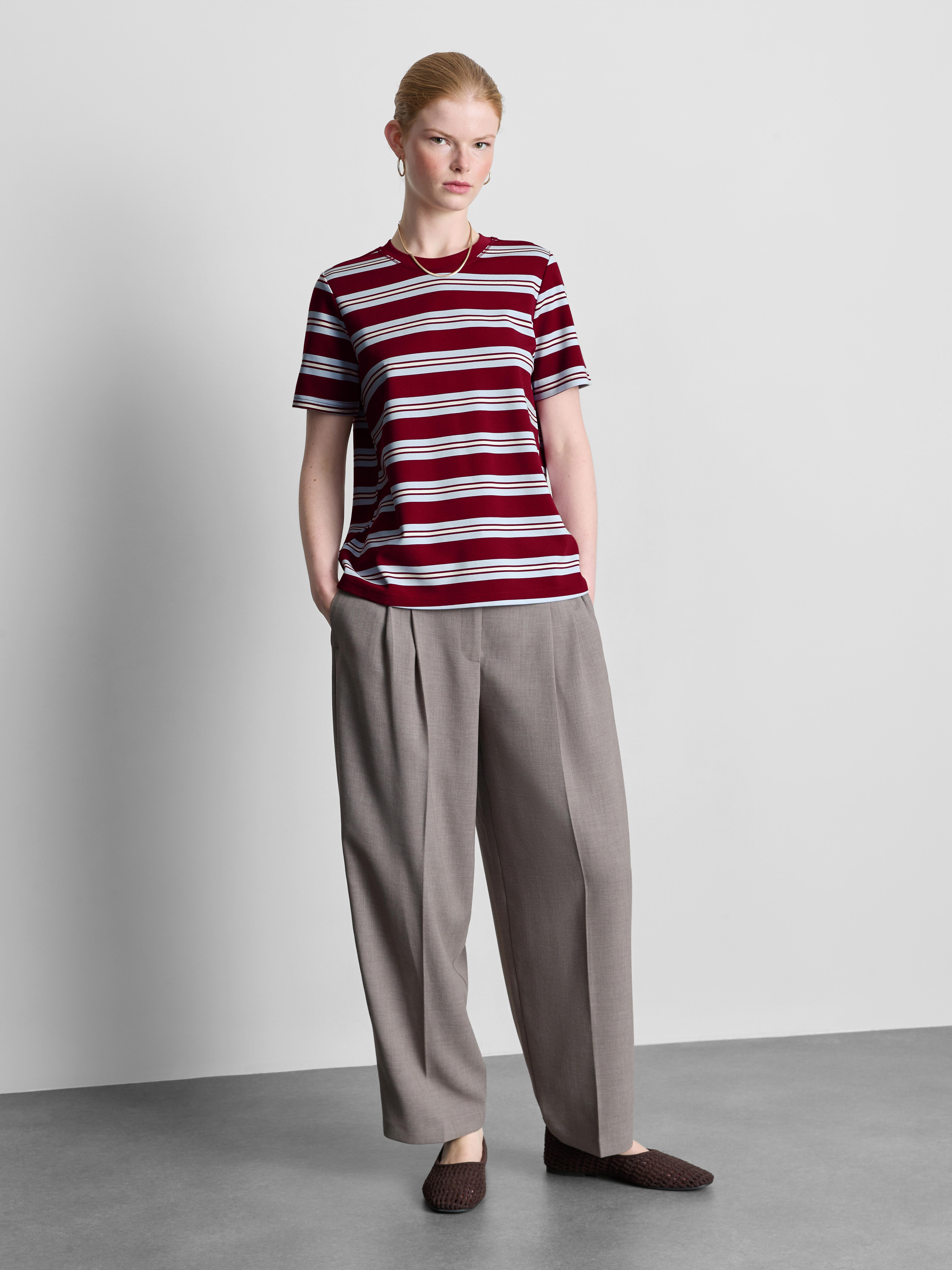 The Edit Striped Crew Neck T-Shirt