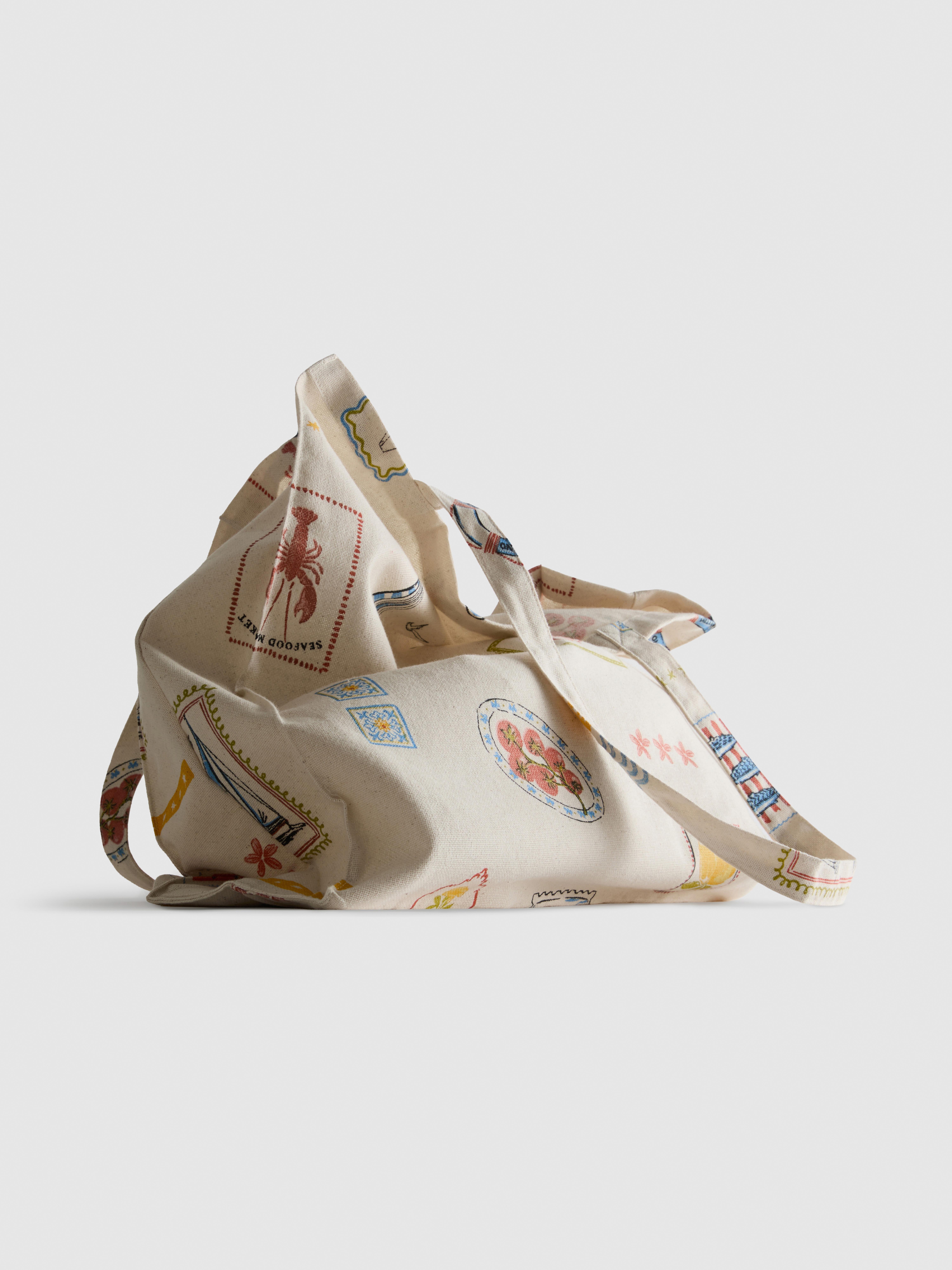 Vacation-Print Tote Bag