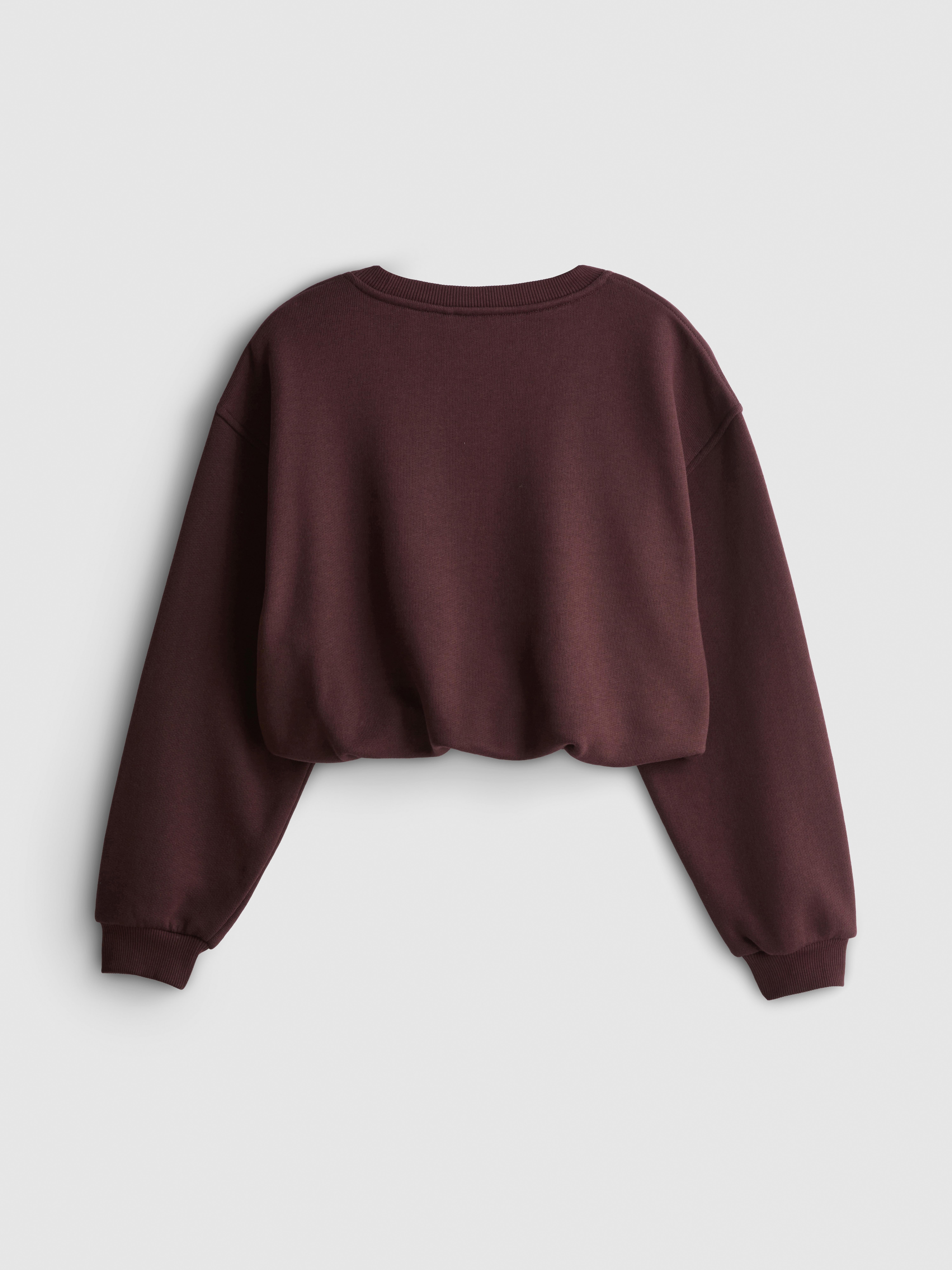 7-15yrs | Cotton-Rich Bubble-Hem Sweatshirt