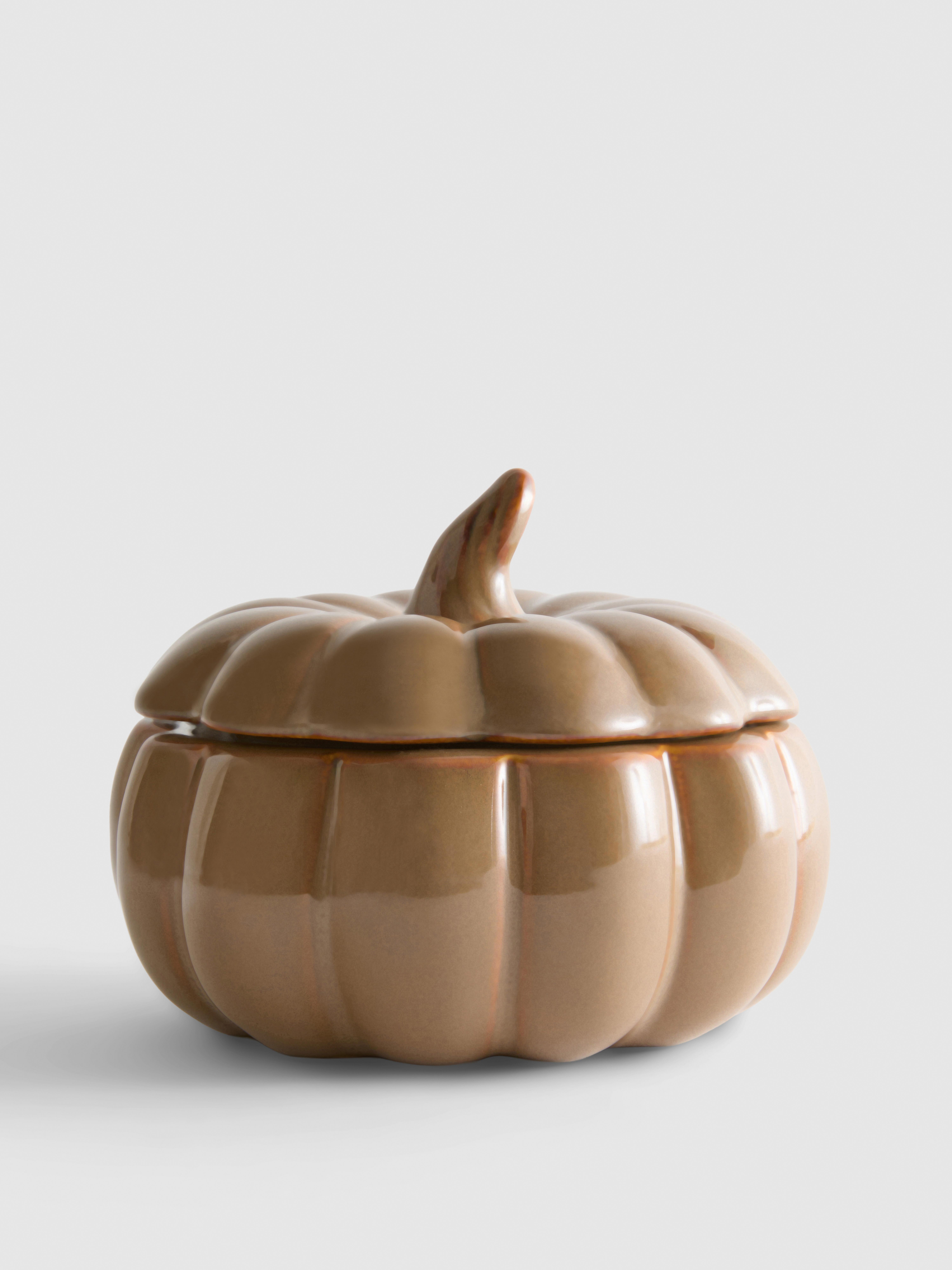 Two-Wick Ceramic Pumpkin Candle