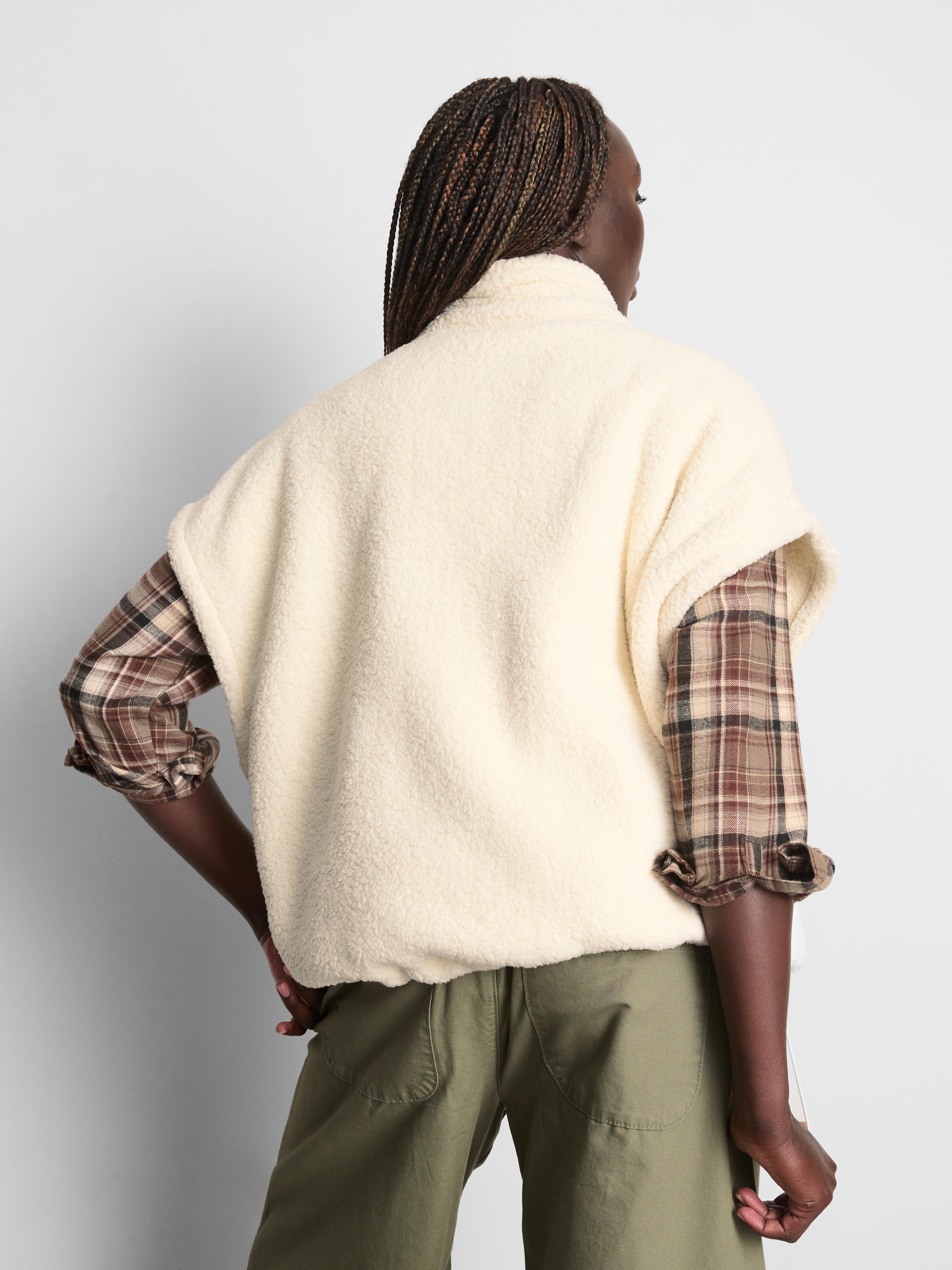 High-Neck Borg Vest