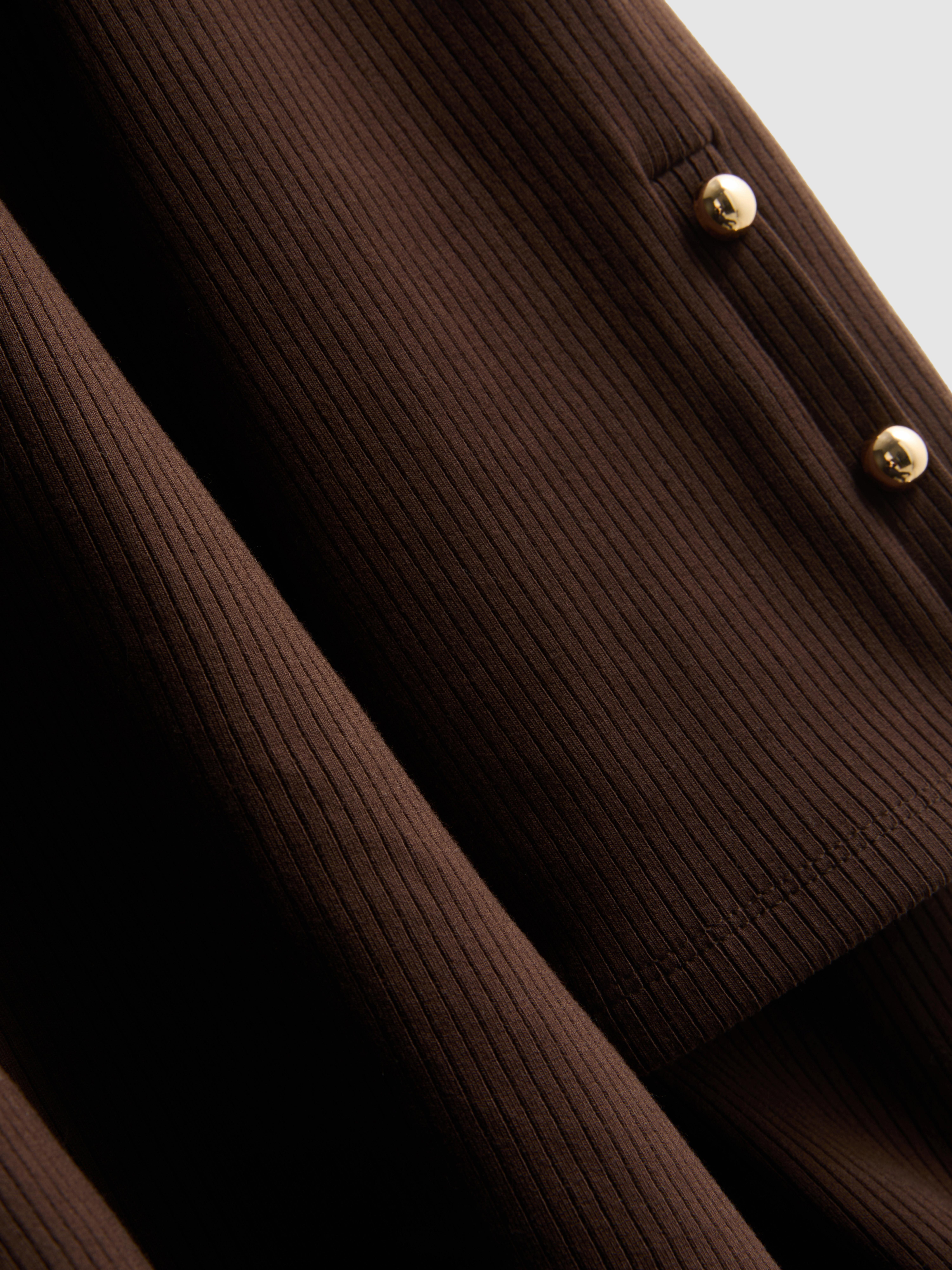 Ribbed A-Line Mini Dress