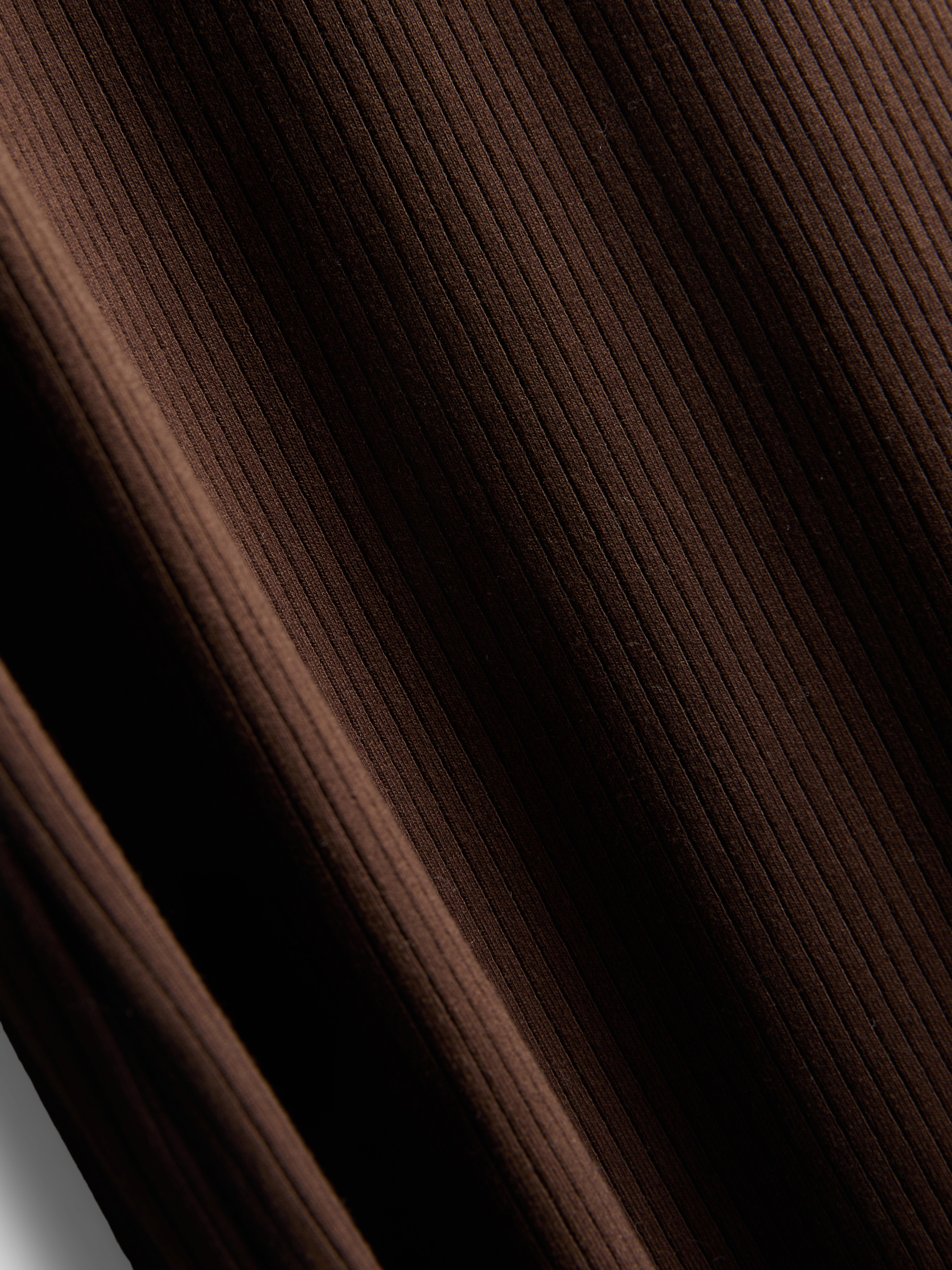 Ribbed Button-Detail Midi Dress