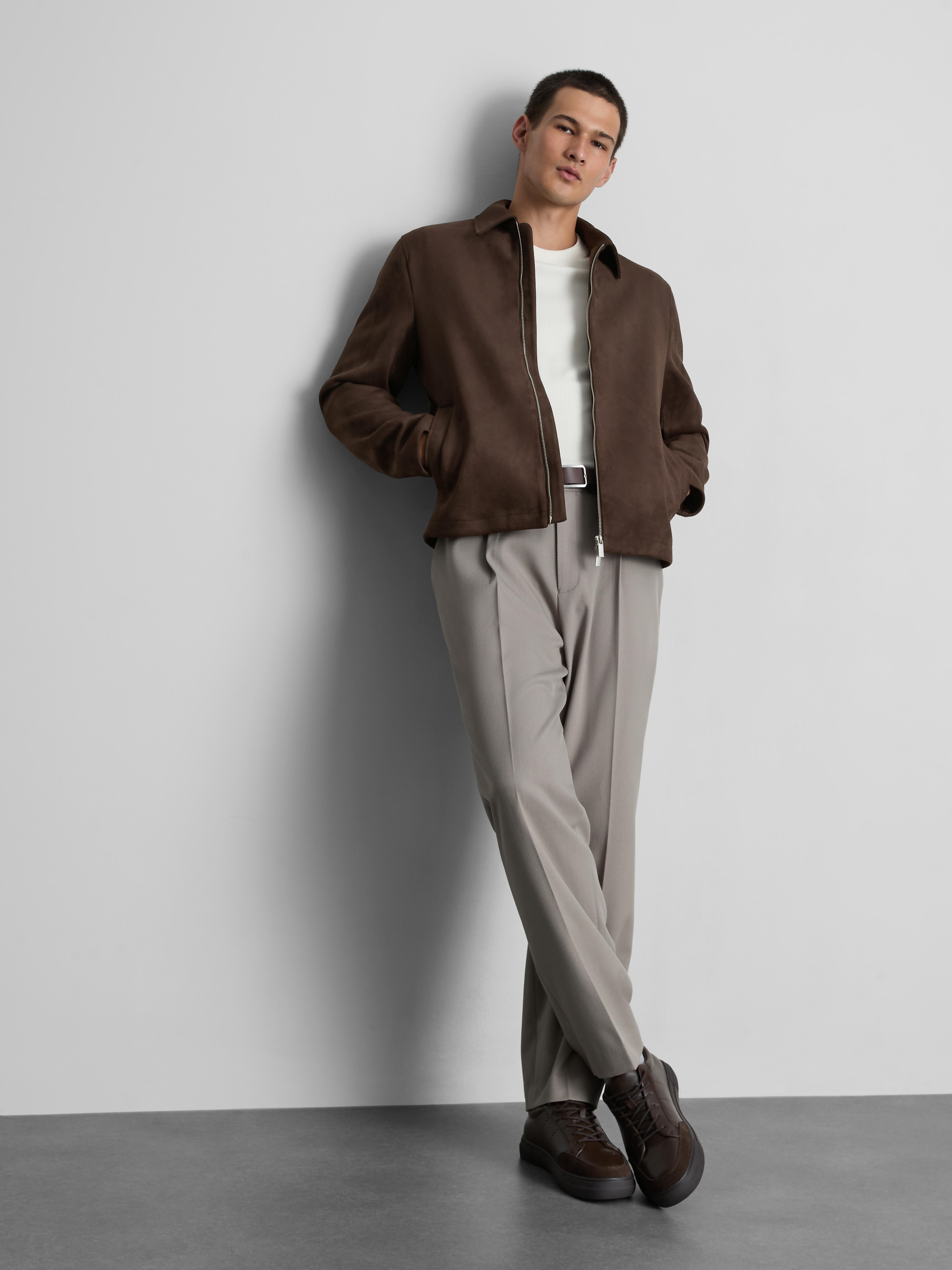 The Edit Regular Fit Suedette Jacket
