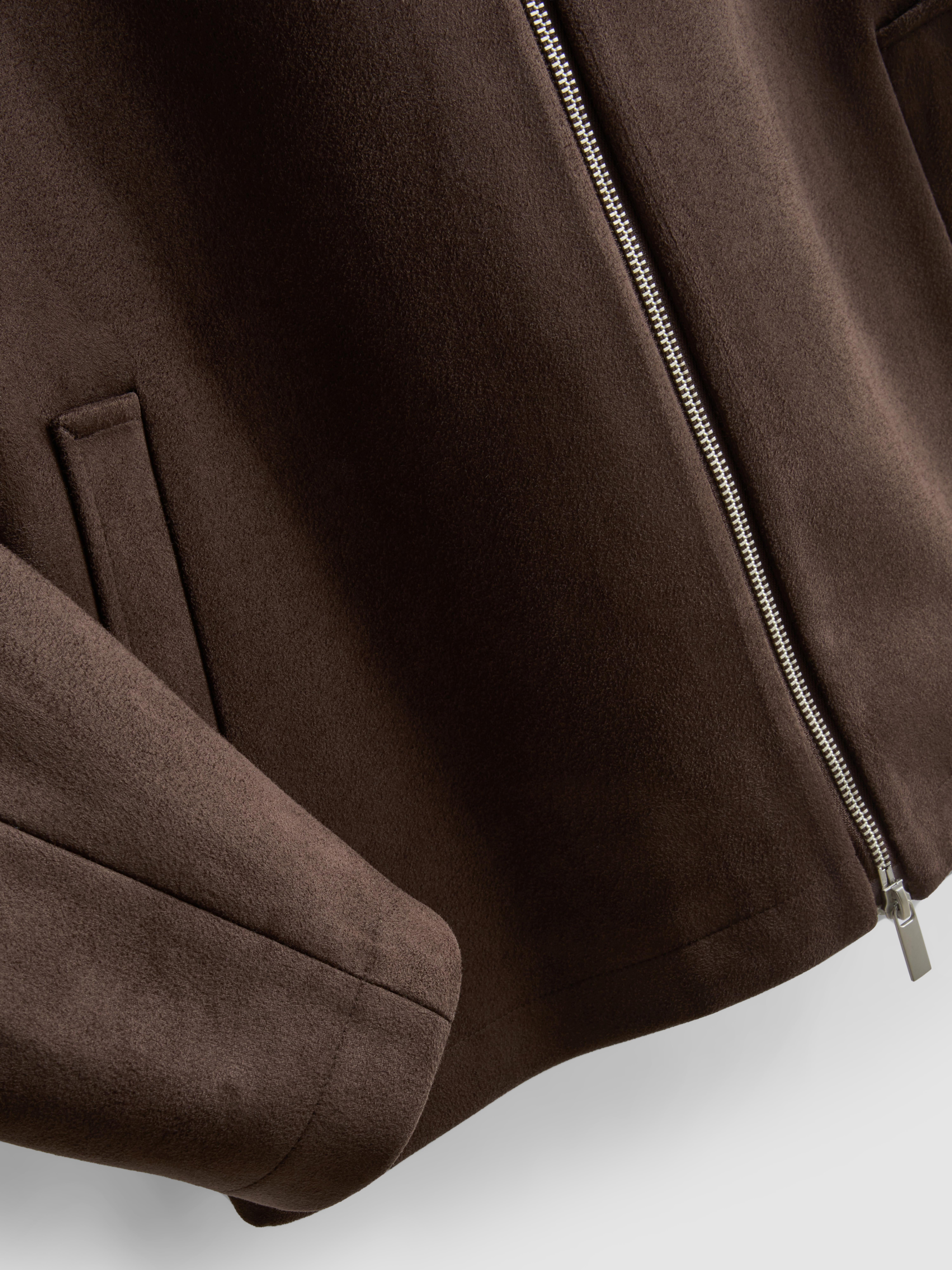 The Edit Regular Fit Suedette Jacket
