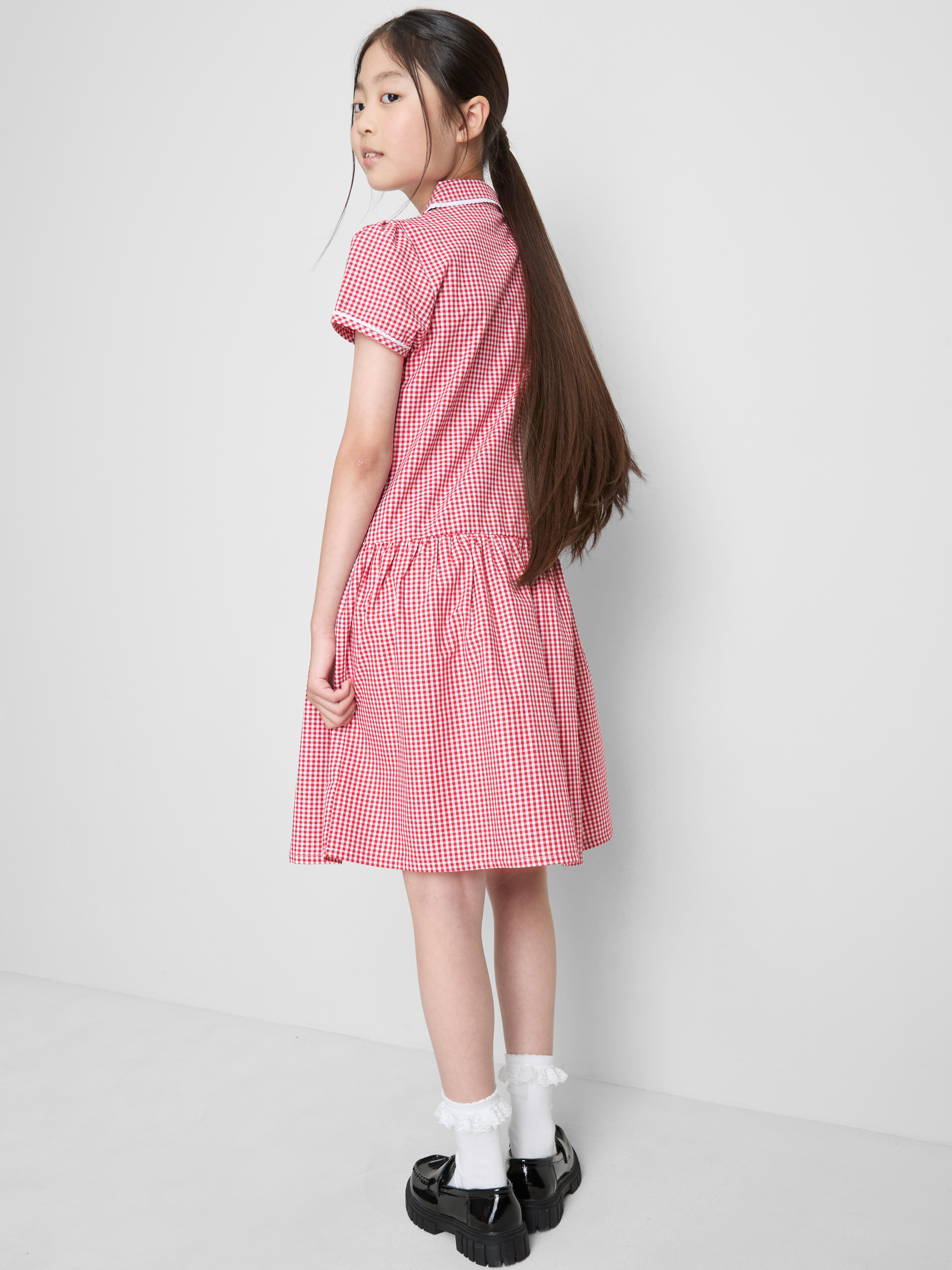 7-15yrs | Cotton Rich Gingham Check School Dress
