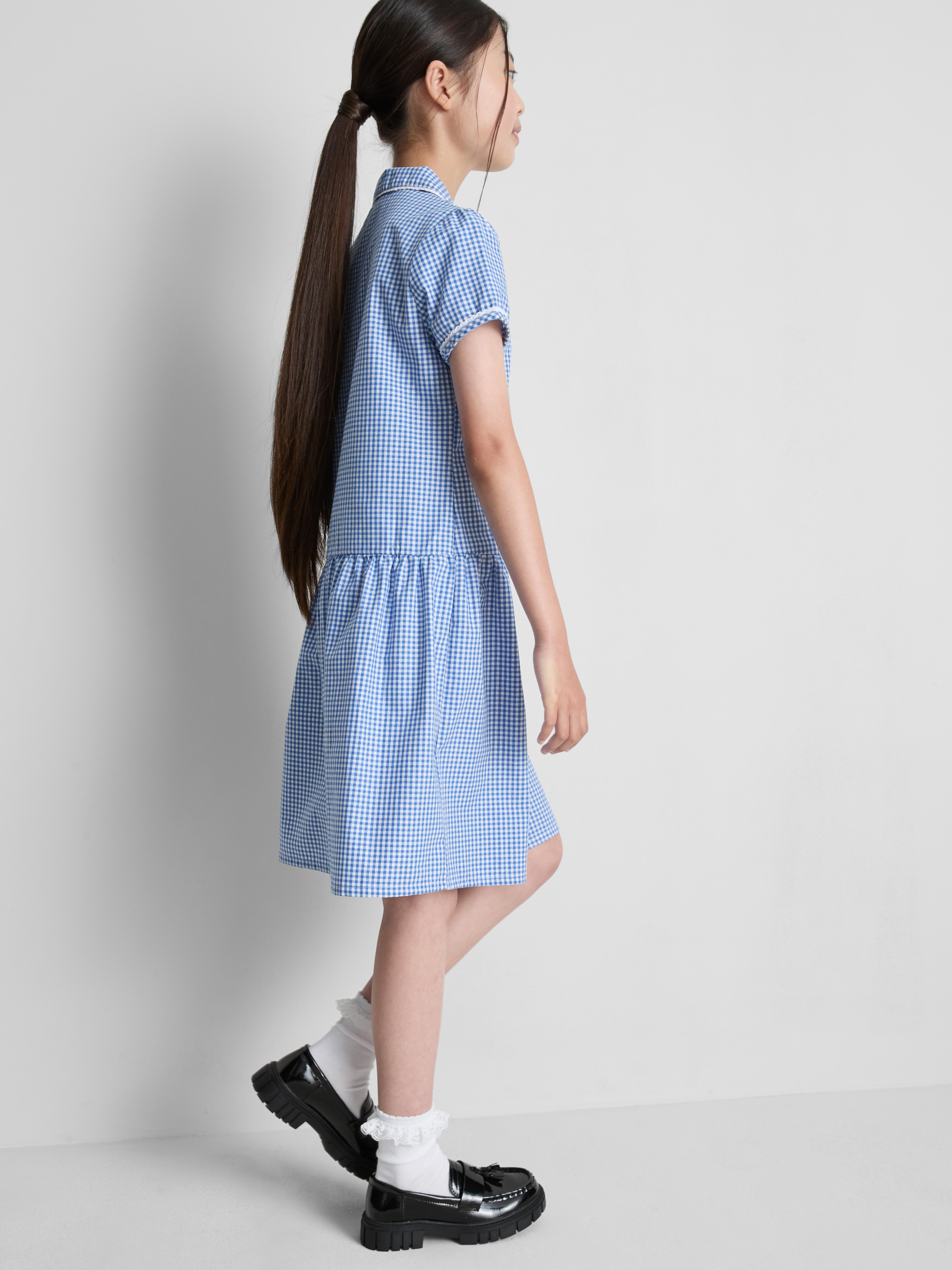 7-15yrs | Cotton Rich Gingham Check School Dress