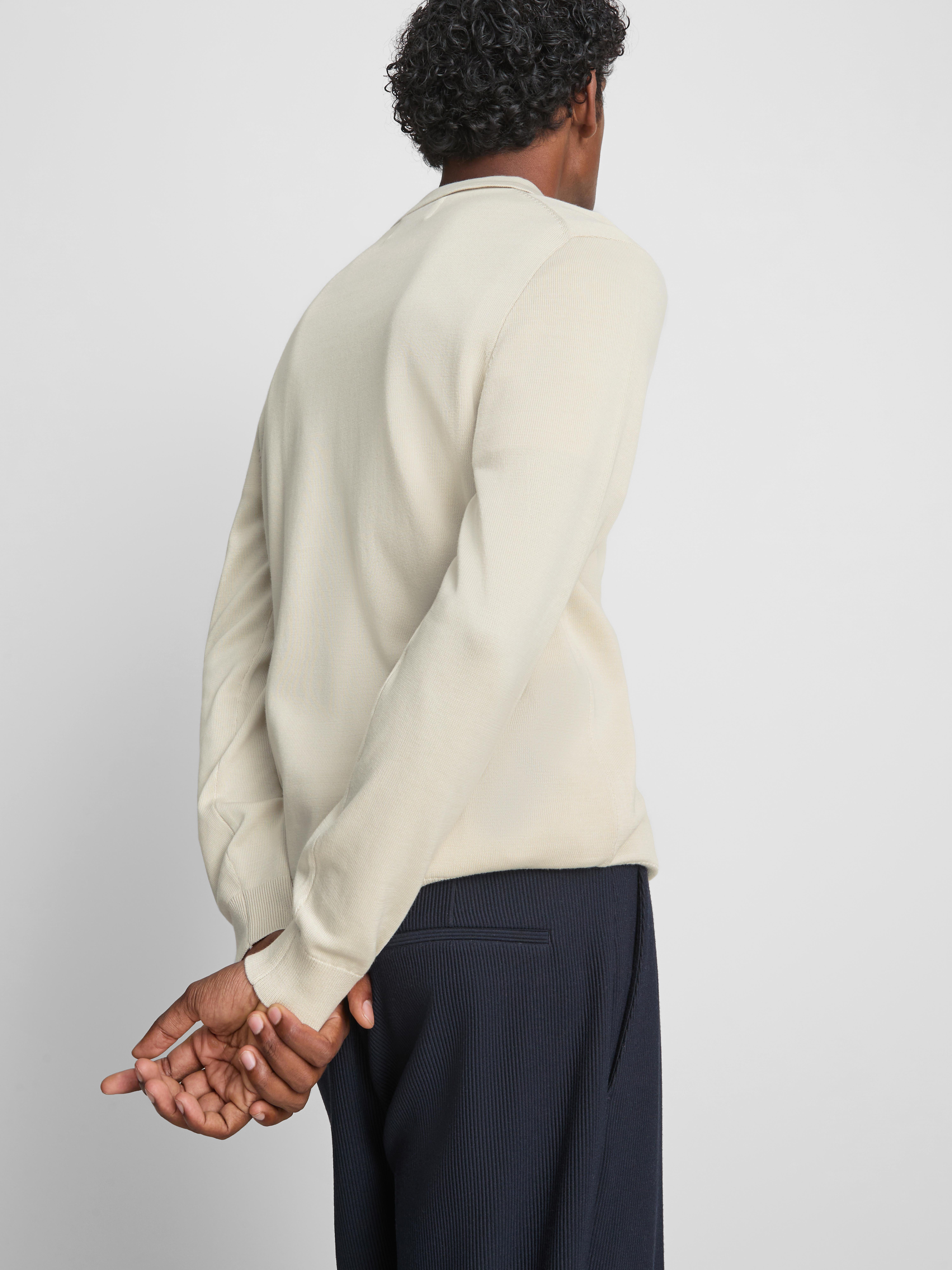 Gebreid poloshirt met lange mouwen