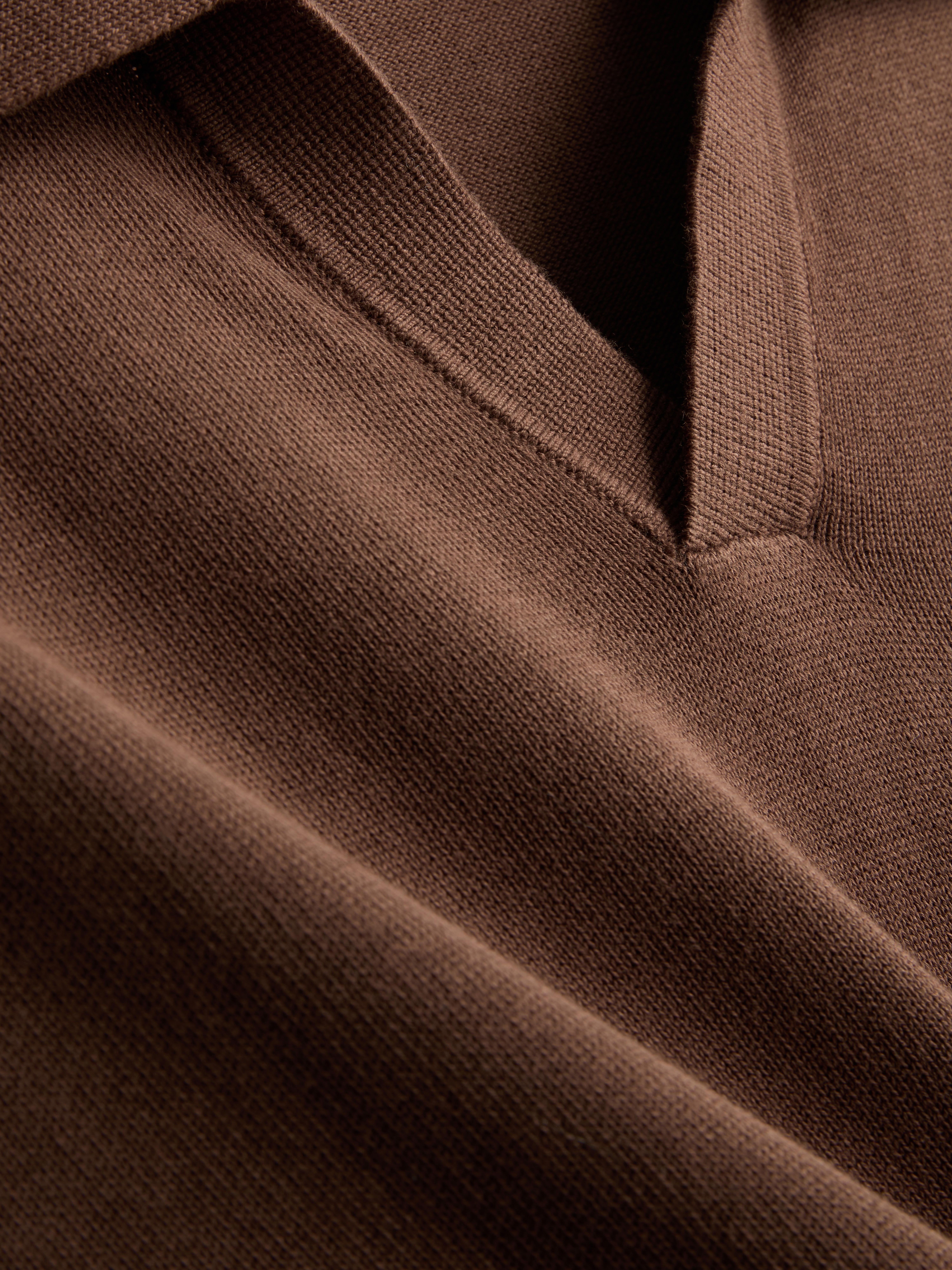 Gebreid poloshirt met lange mouwen