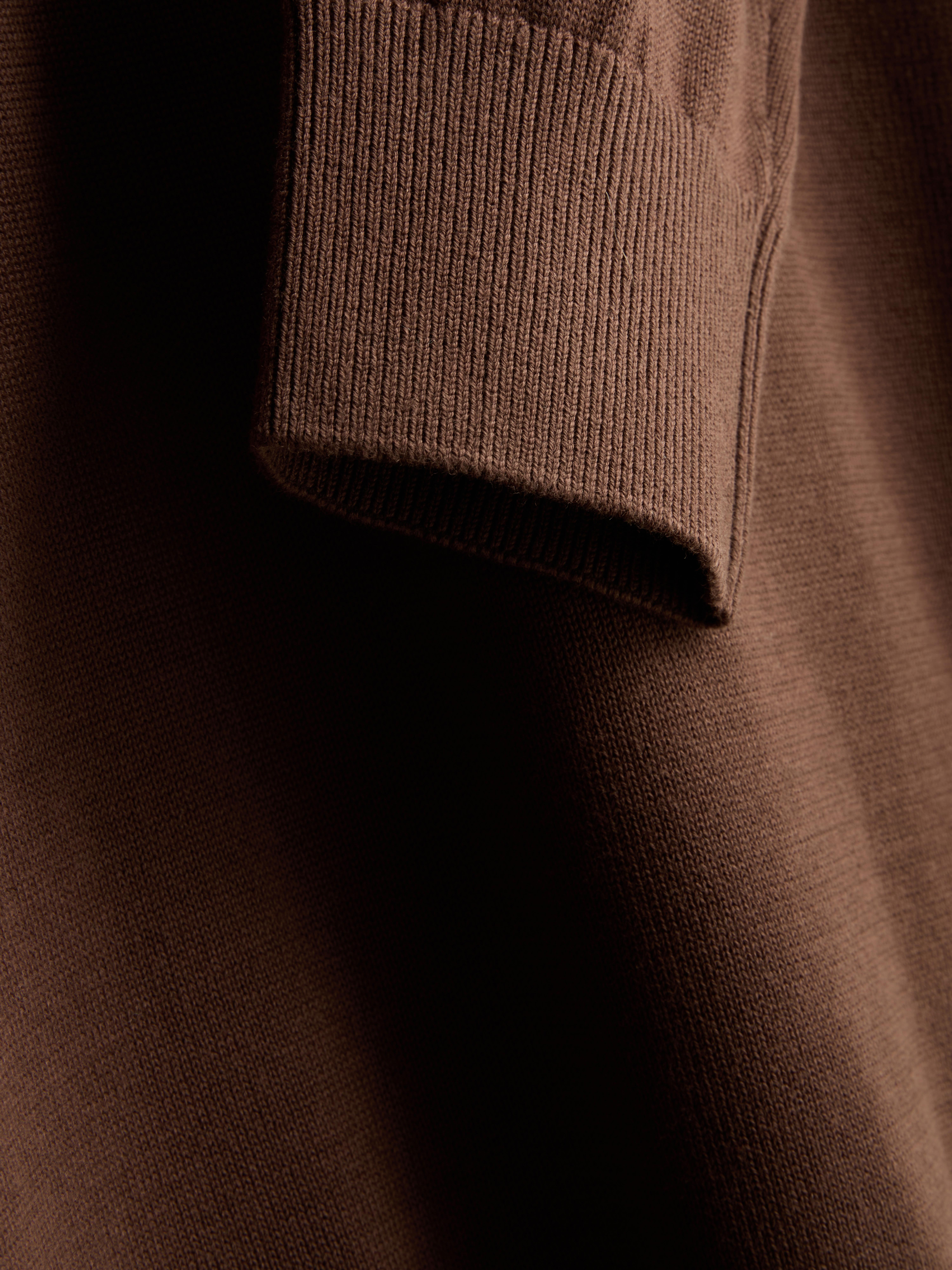 Gebreid poloshirt met lange mouwen