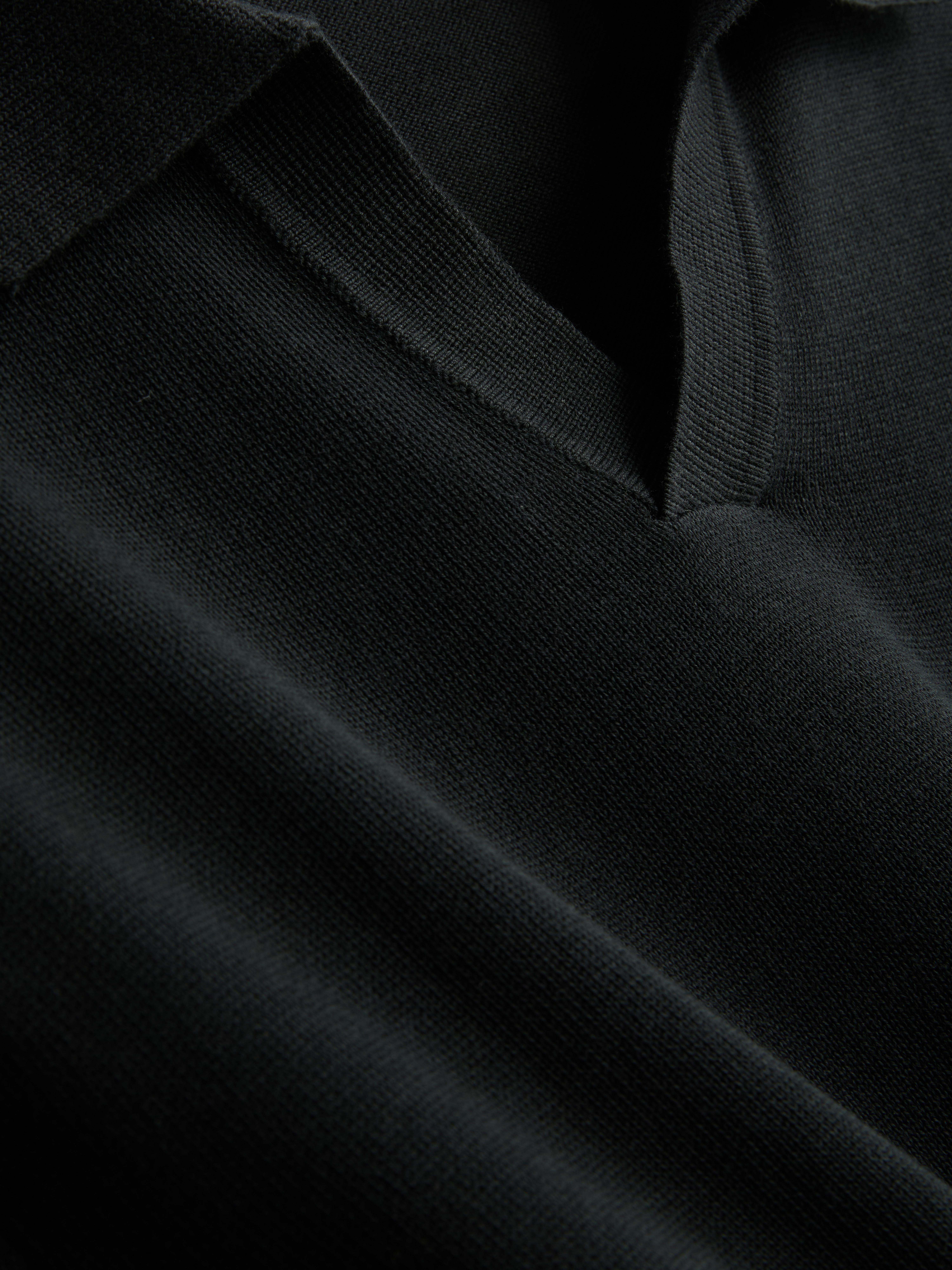 Knitted Long Sleeve Polo Shirt