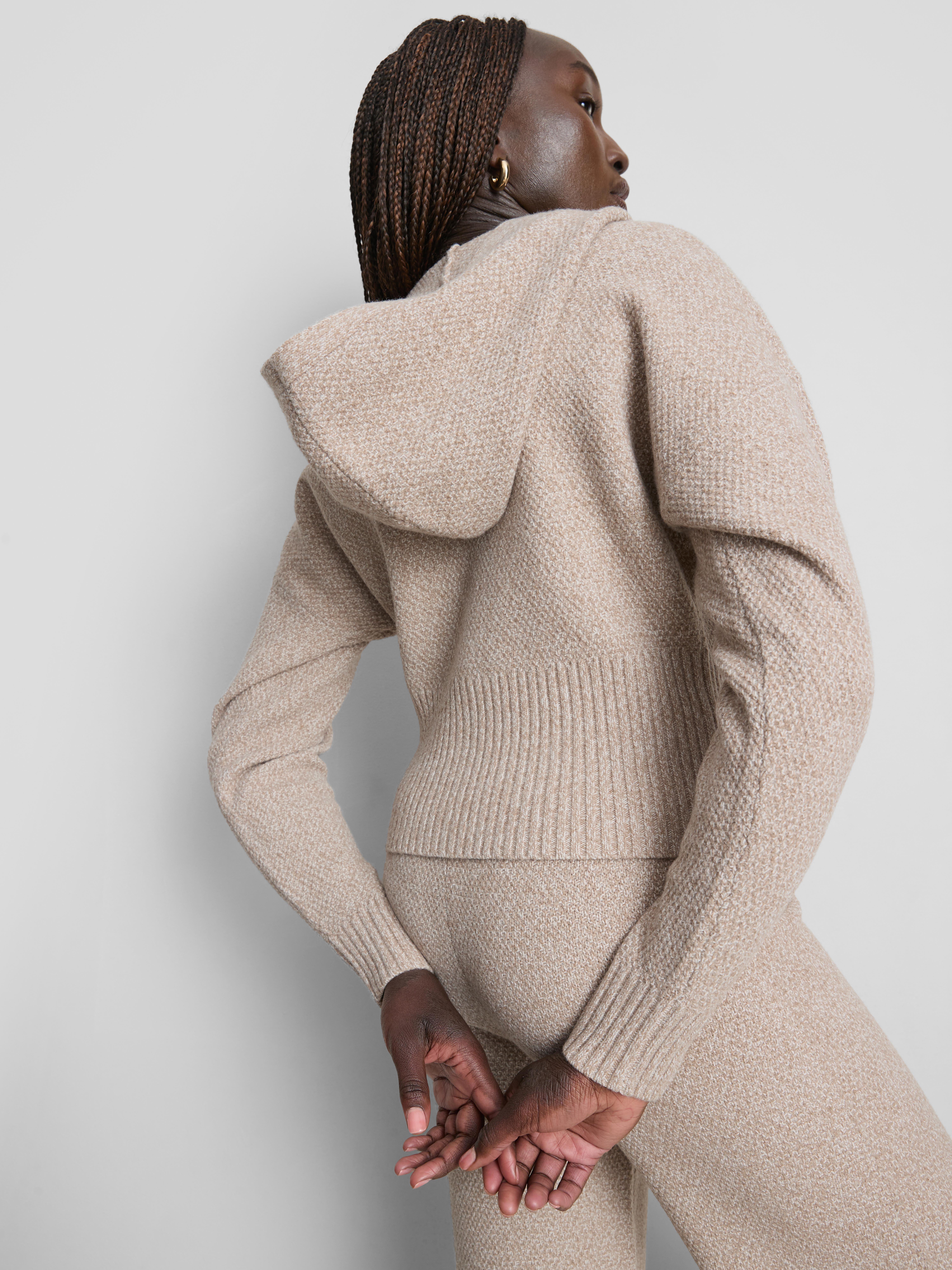 Knit Hooded Cardigan