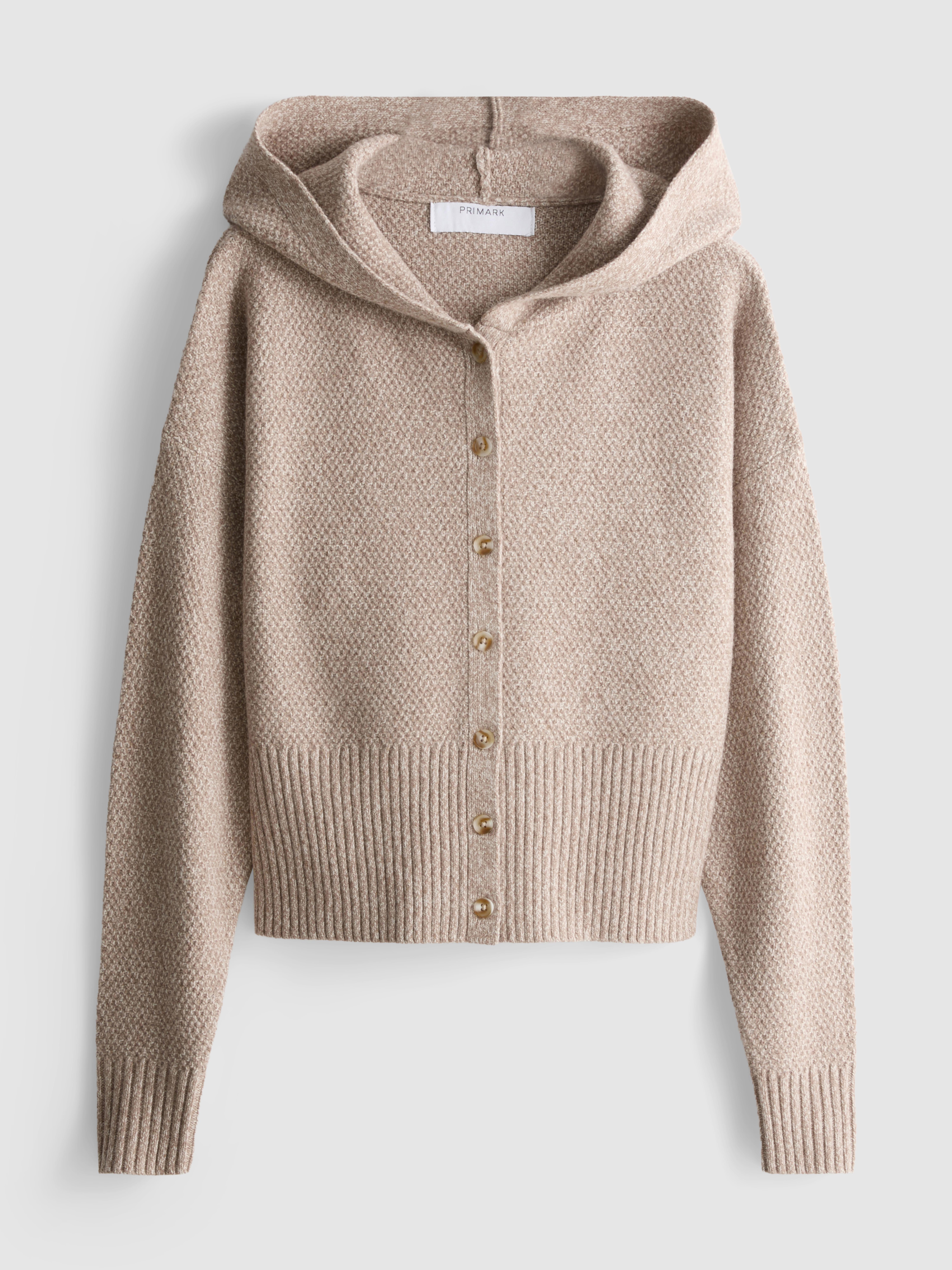 Knit Hooded Cardigan
