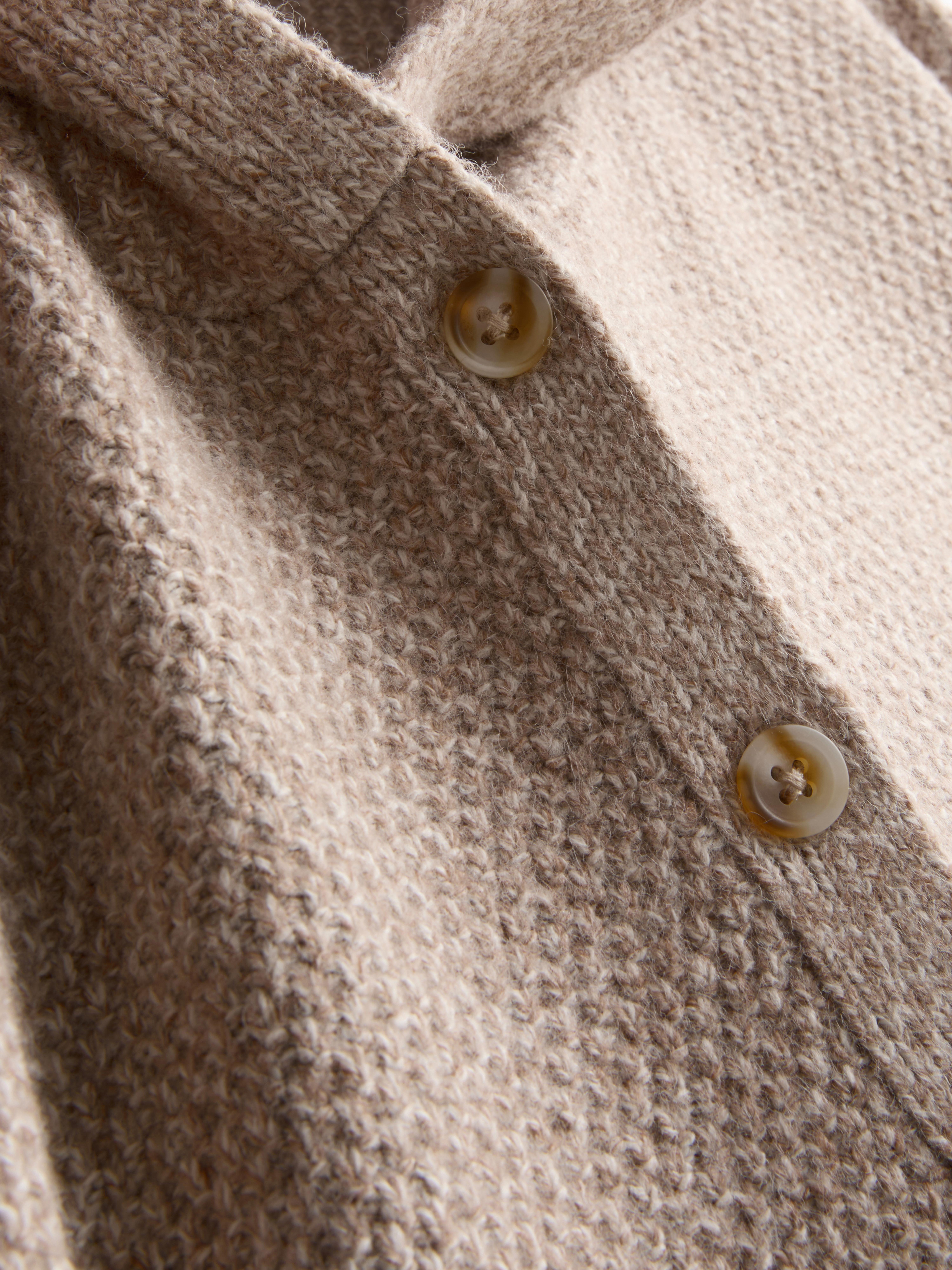 Knit Hooded Cardigan