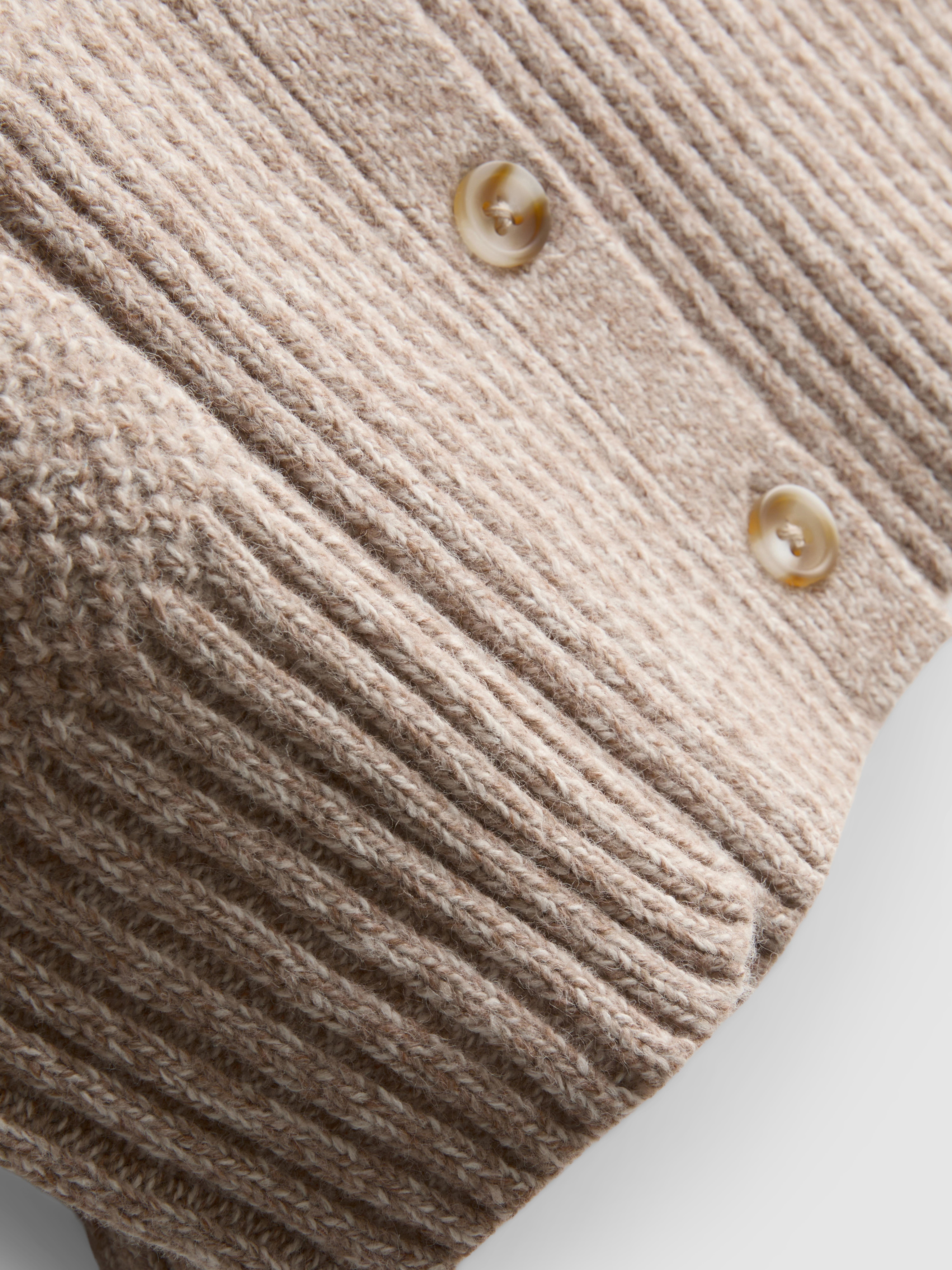 Knit Hooded Cardigan