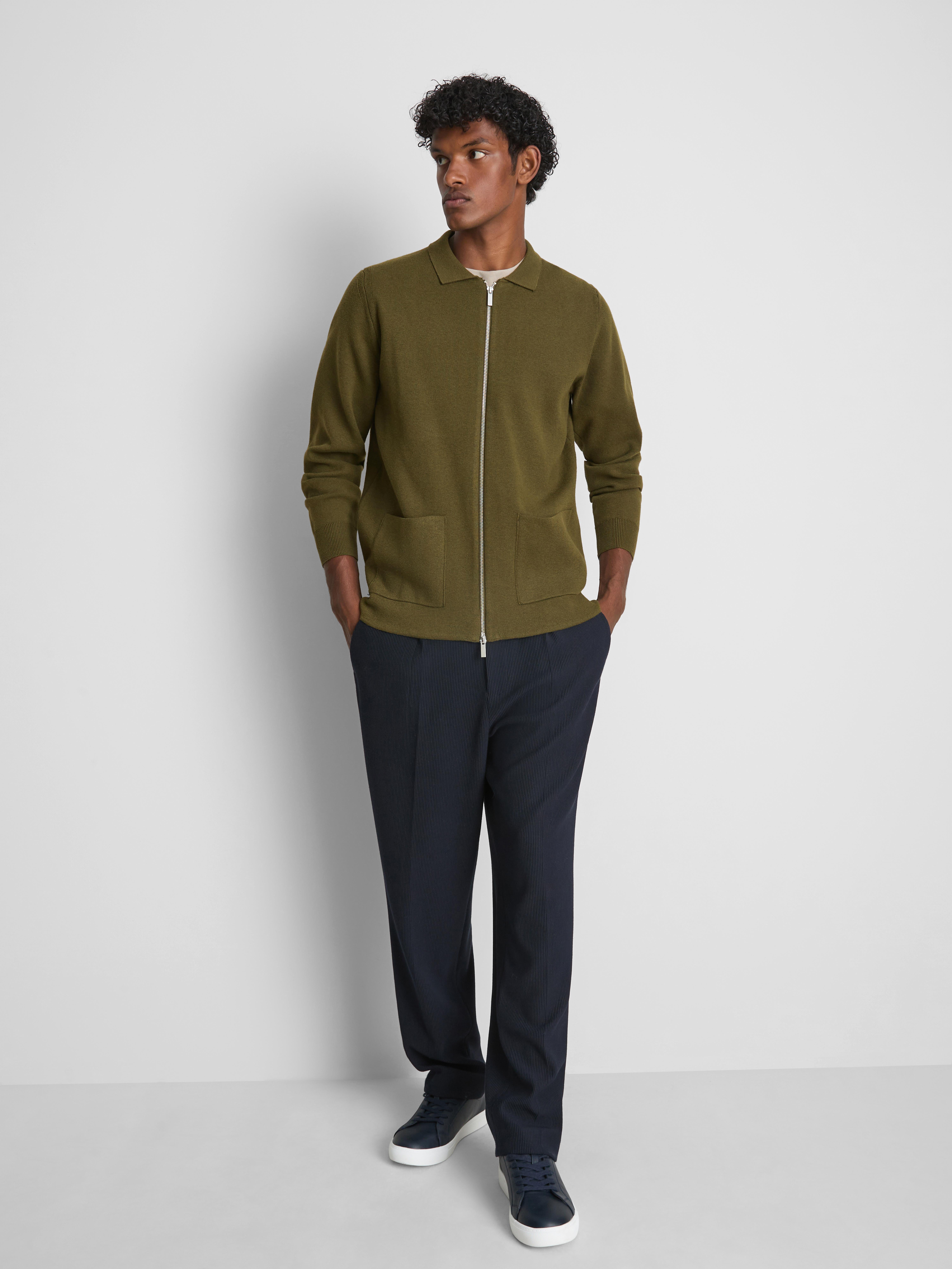 The Edit Knitted Harrington Jacket