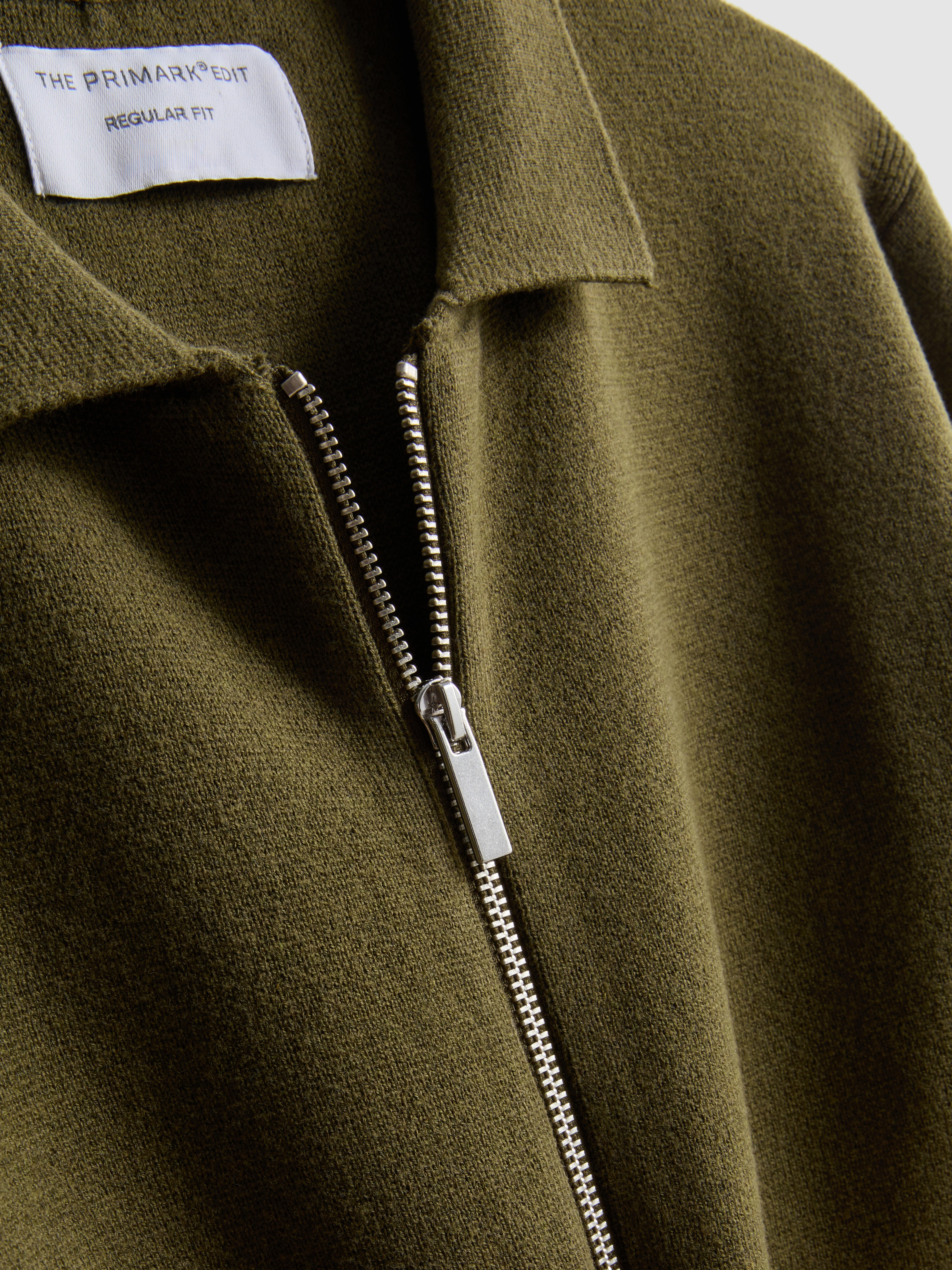 The Edit Knitted Harrington Jacket