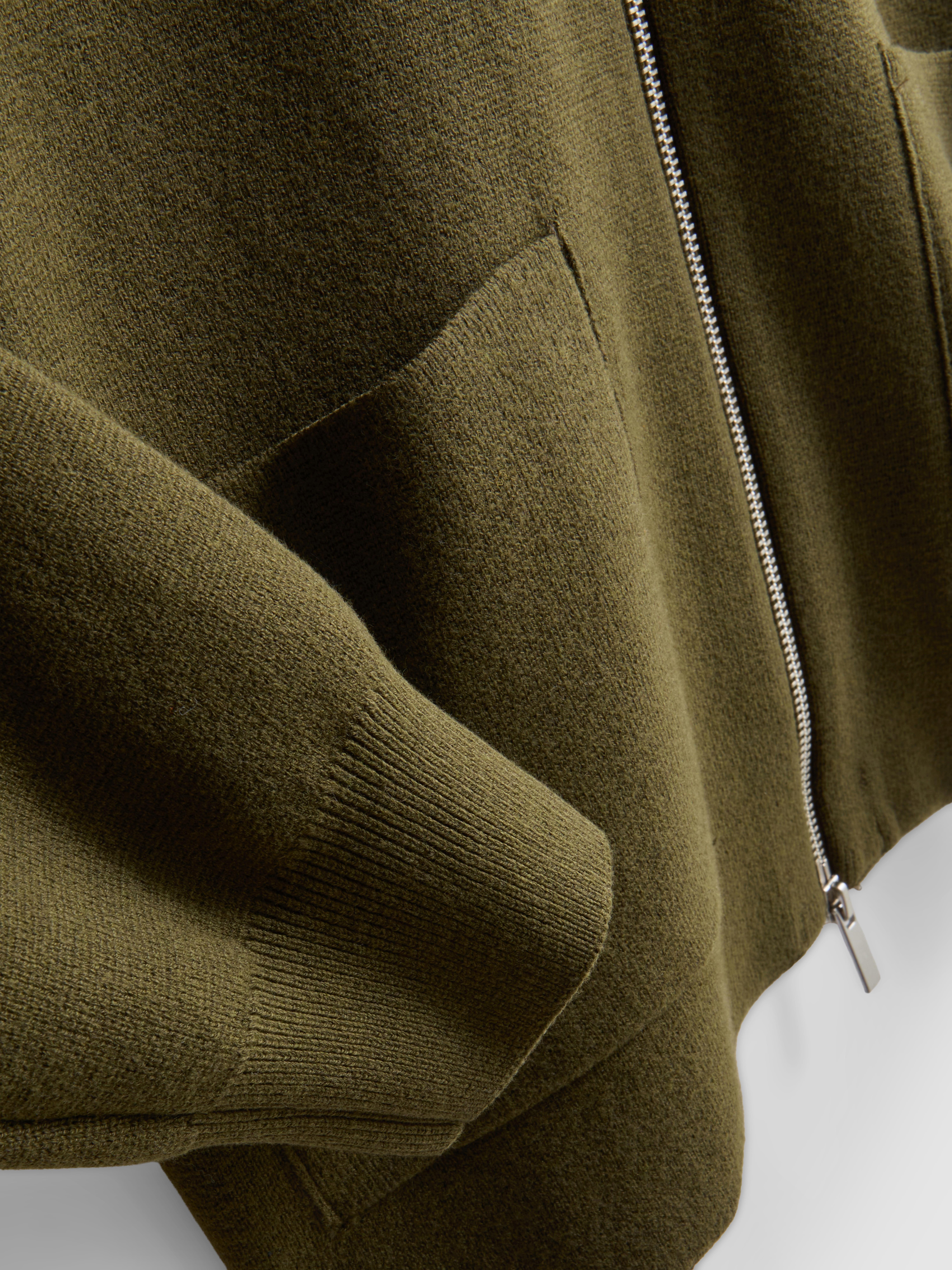 The Edit Knitted Harrington Jacket