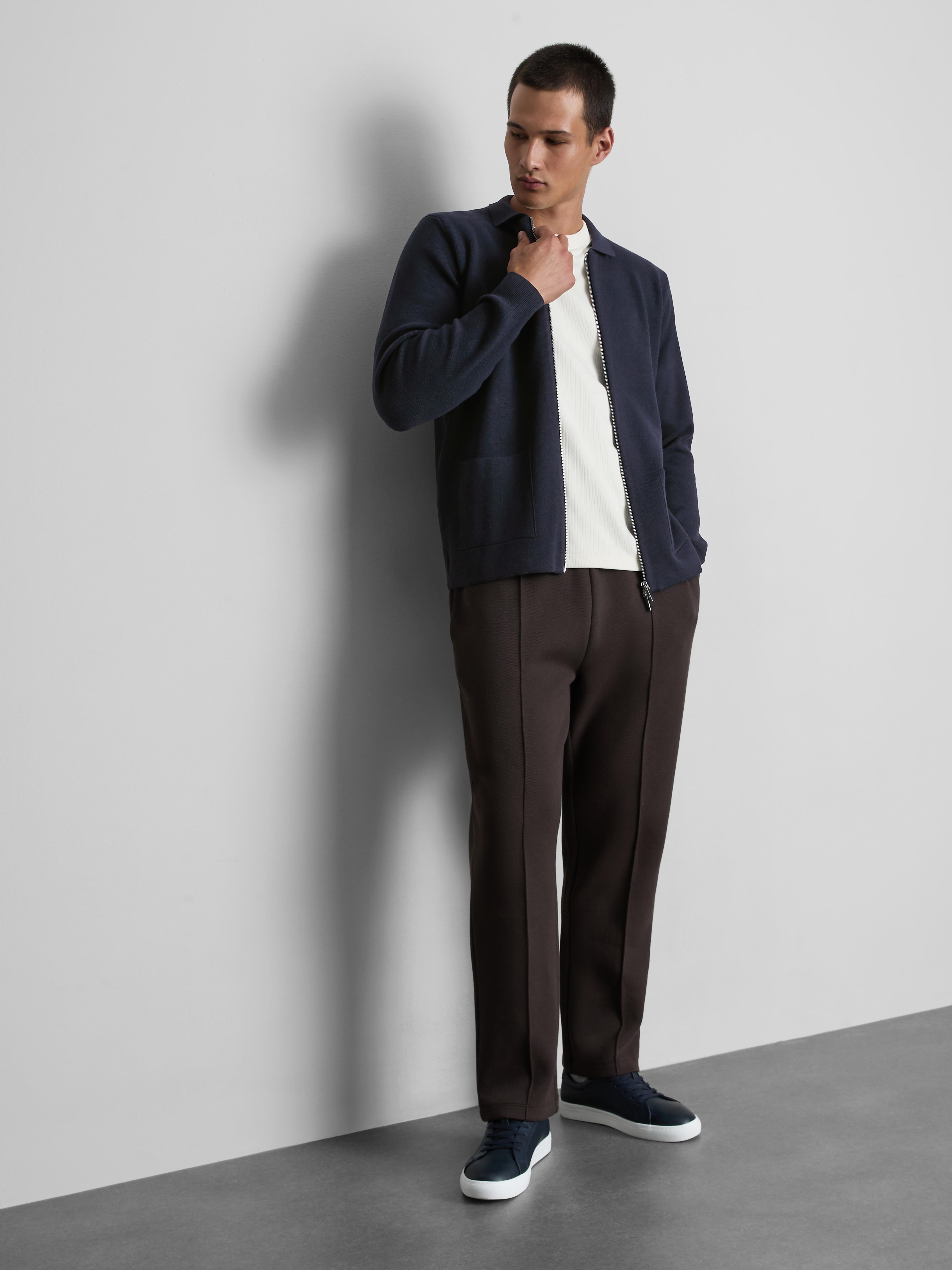 The Edit Knitted Harrington Jacket