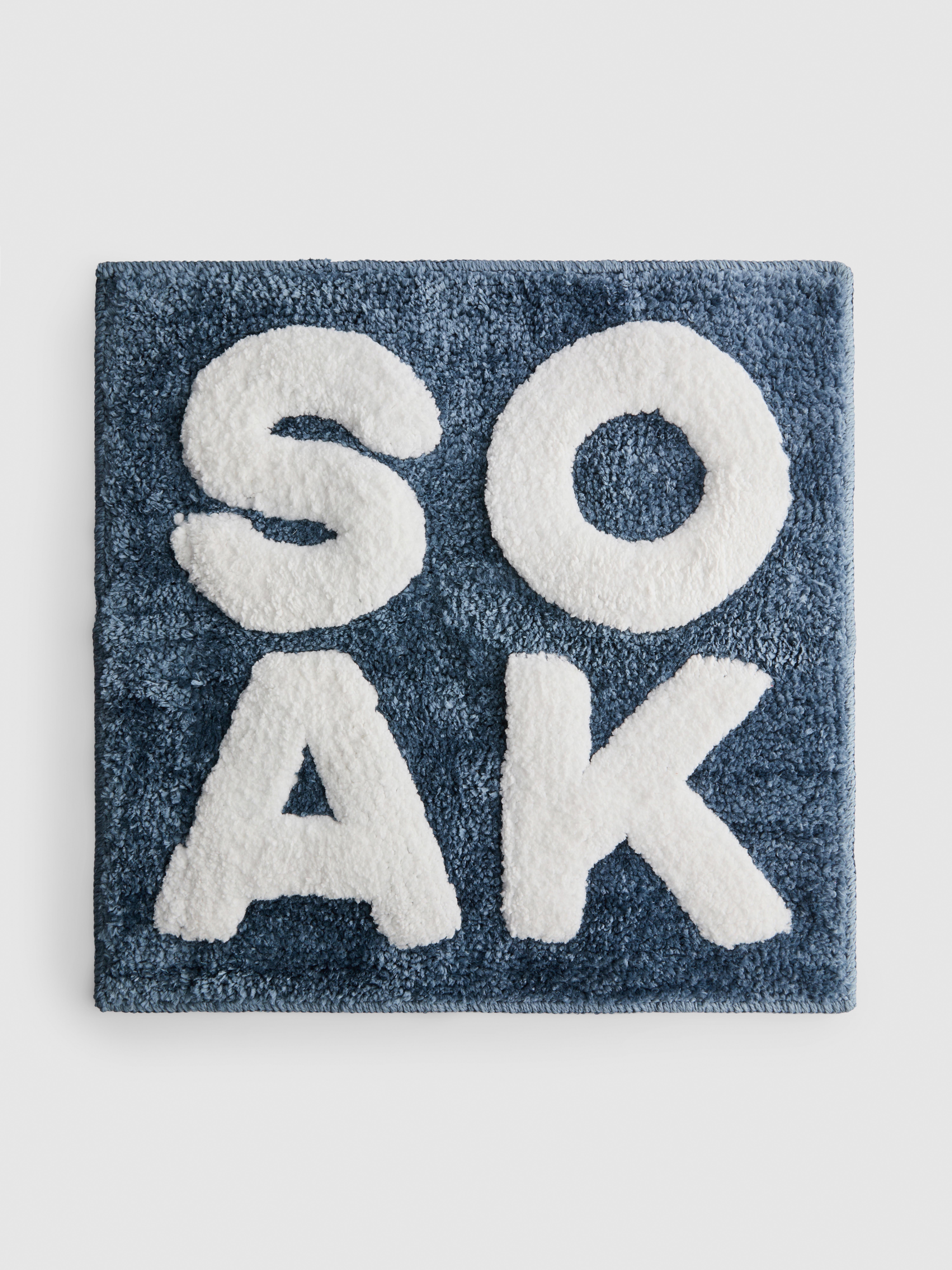 Soak Slogan Bath Mat