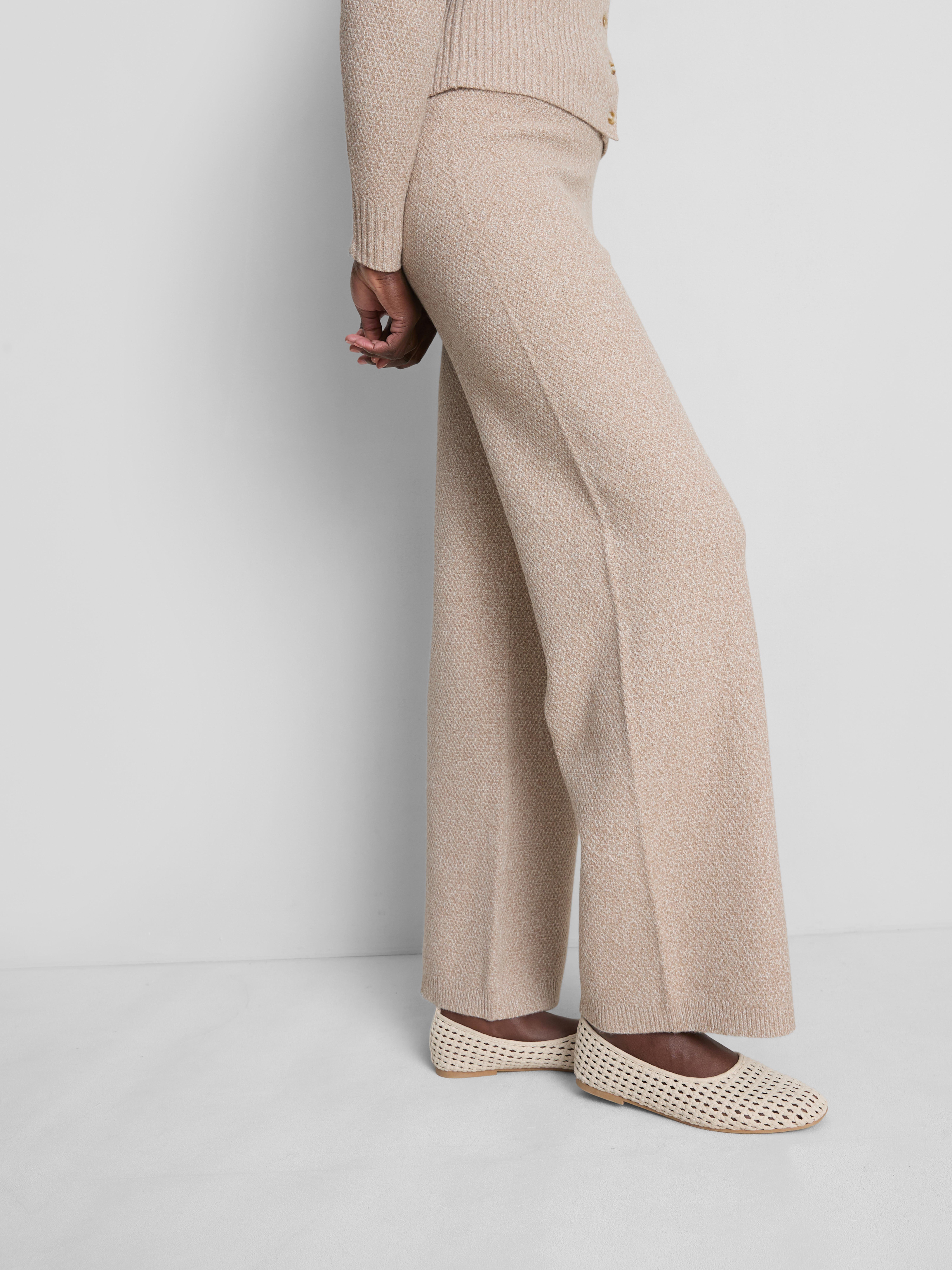 Pantaloni mélange lavorati a maglia